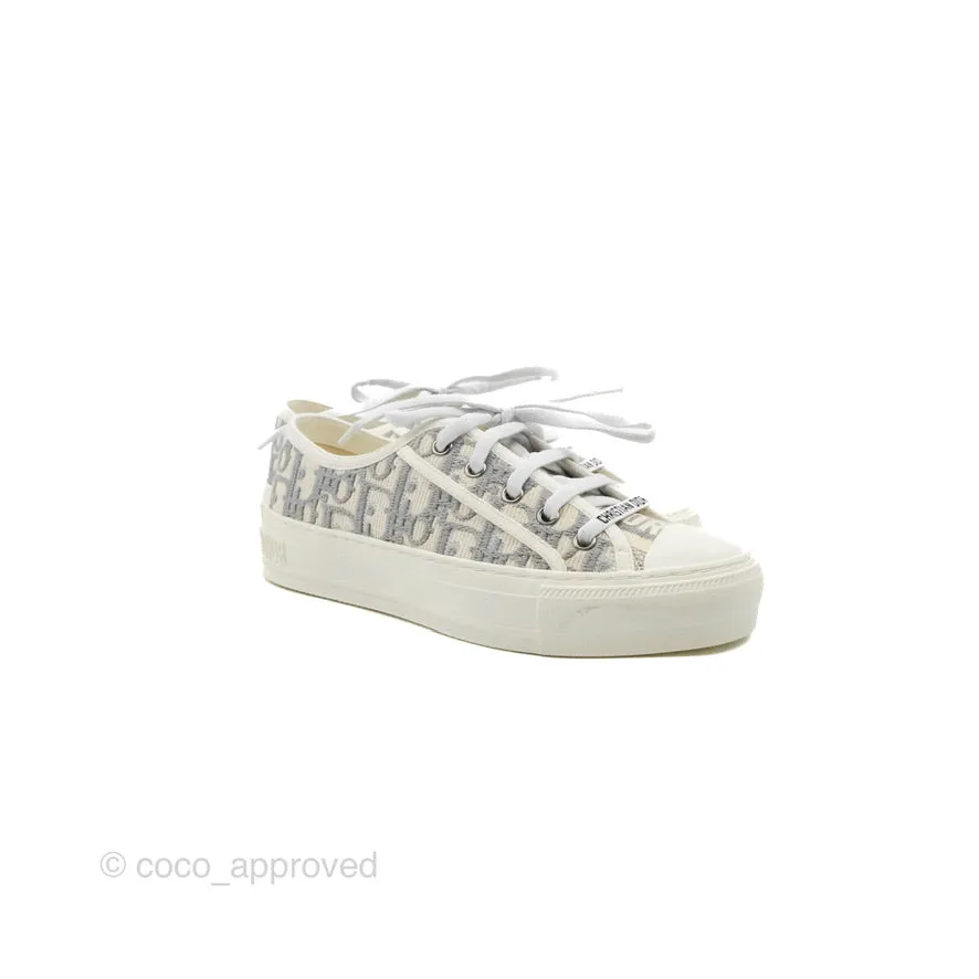 Christian Dior Walk'n' Dior Gray Dior Oblique Sneaker Size 35.5