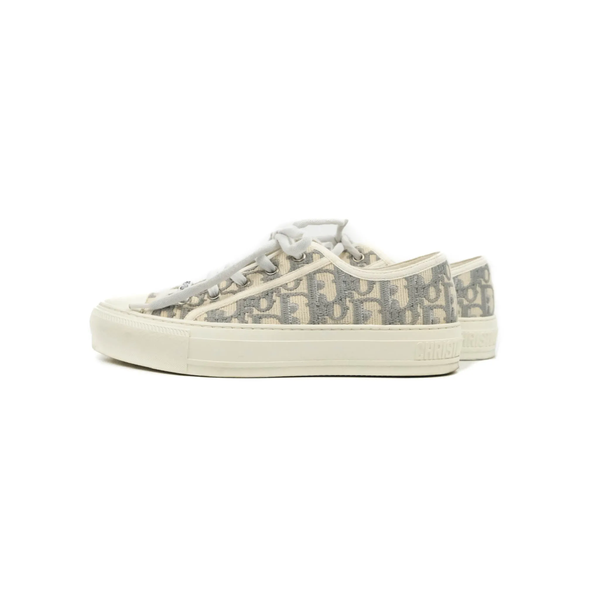 Christian Dior Walk'n' Dior Gray Dior Oblique Sneaker Size 36