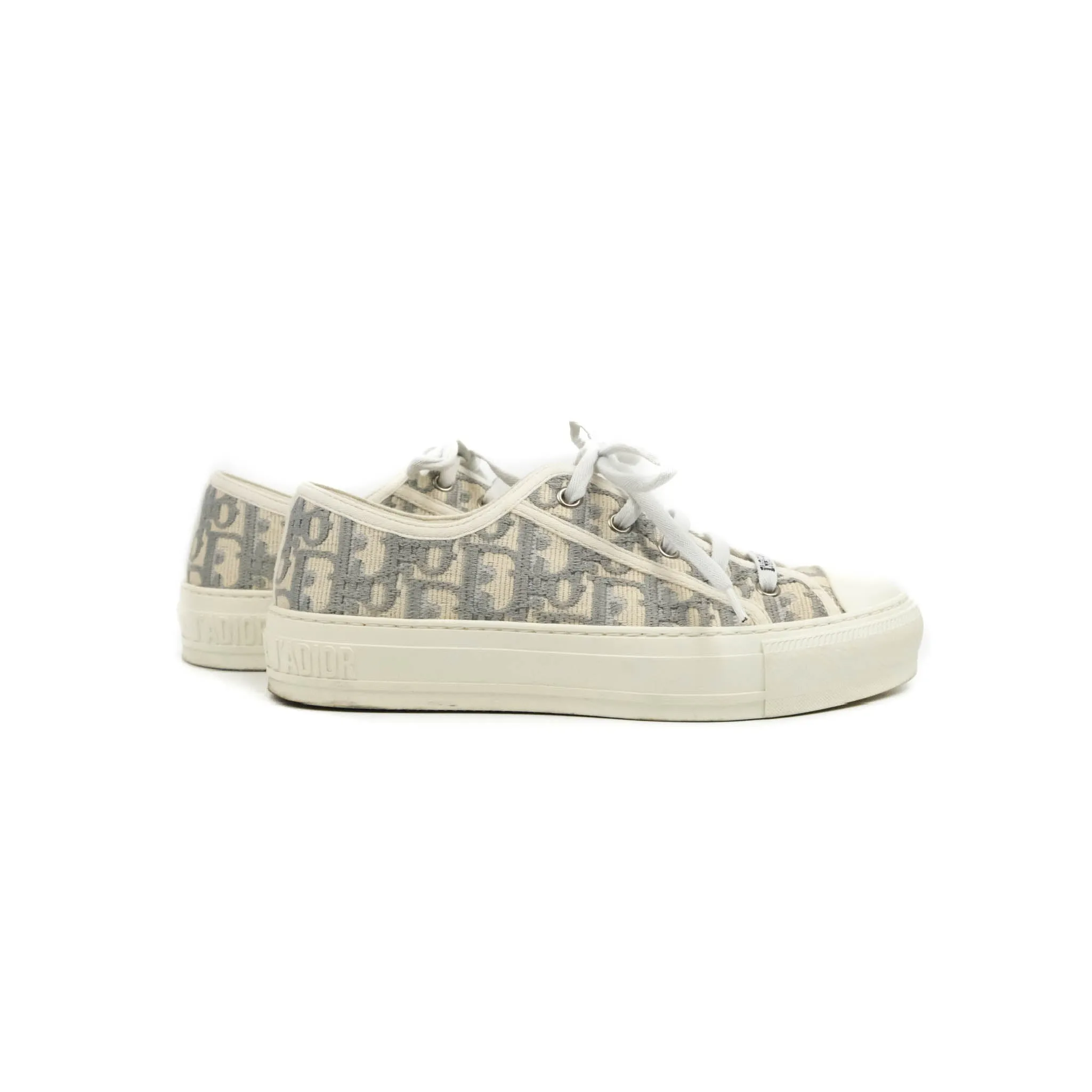 Christian Dior Walk'n' Dior Gray Dior Oblique Sneaker Size 36
