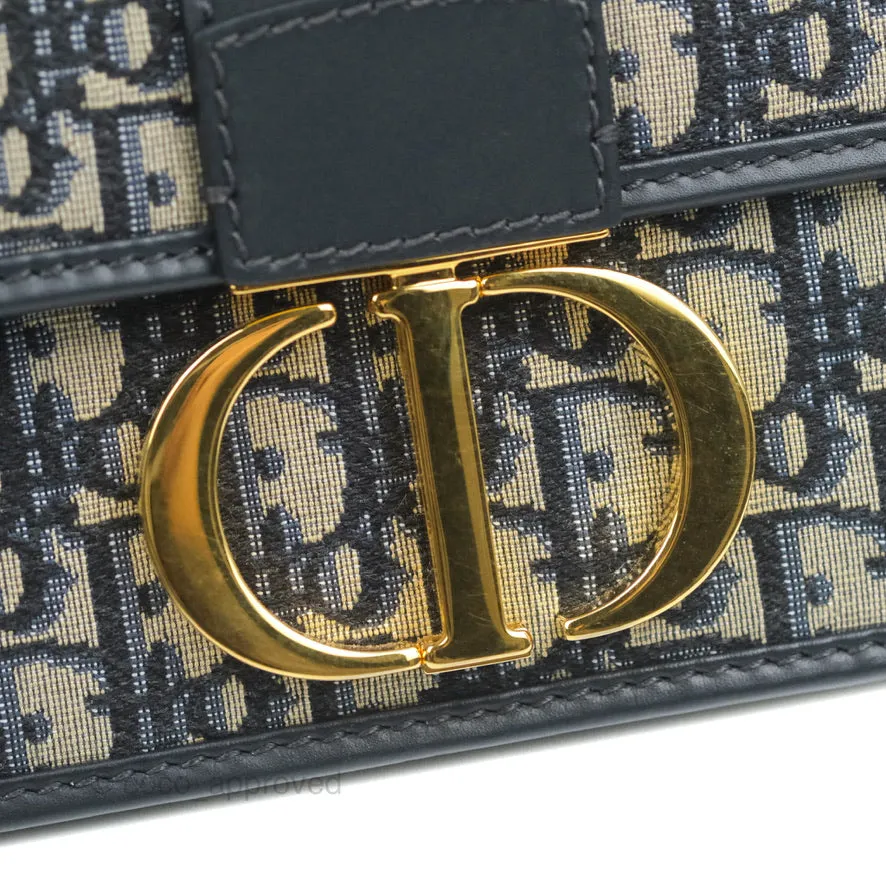 Dior 30 Montaigne Bag Blue Dior Oblique Jacquard