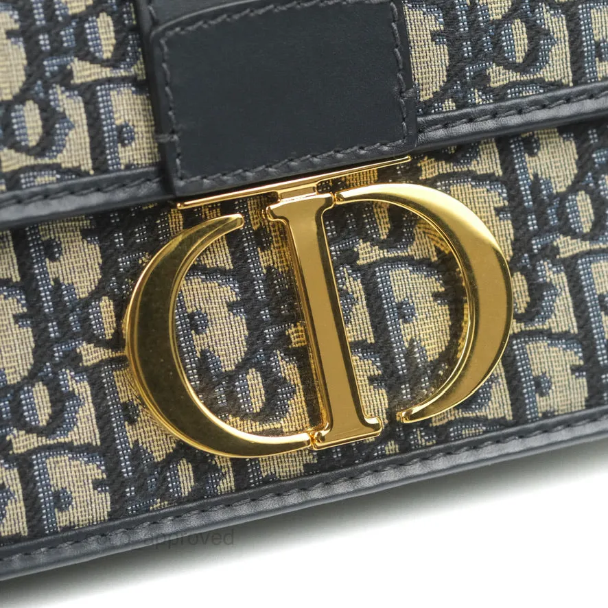 Dior 30 Montaigne Bag Blue Dior Oblique Jacquard