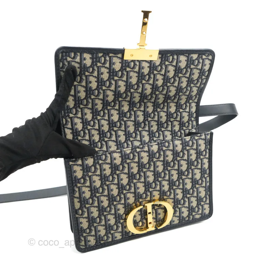 Dior 30 Montaigne Bag Blue Dior Oblique Jacquard