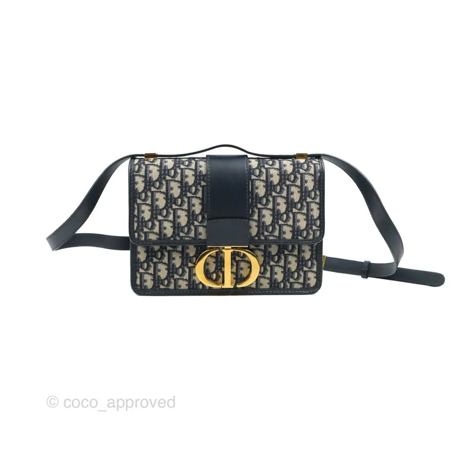 Dior 30 Montaigne Bag Blue Dior Oblique Jacquard