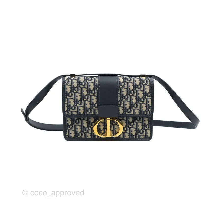 Dior 30 Montaigne Bag Blue Dior Oblique Jacquard