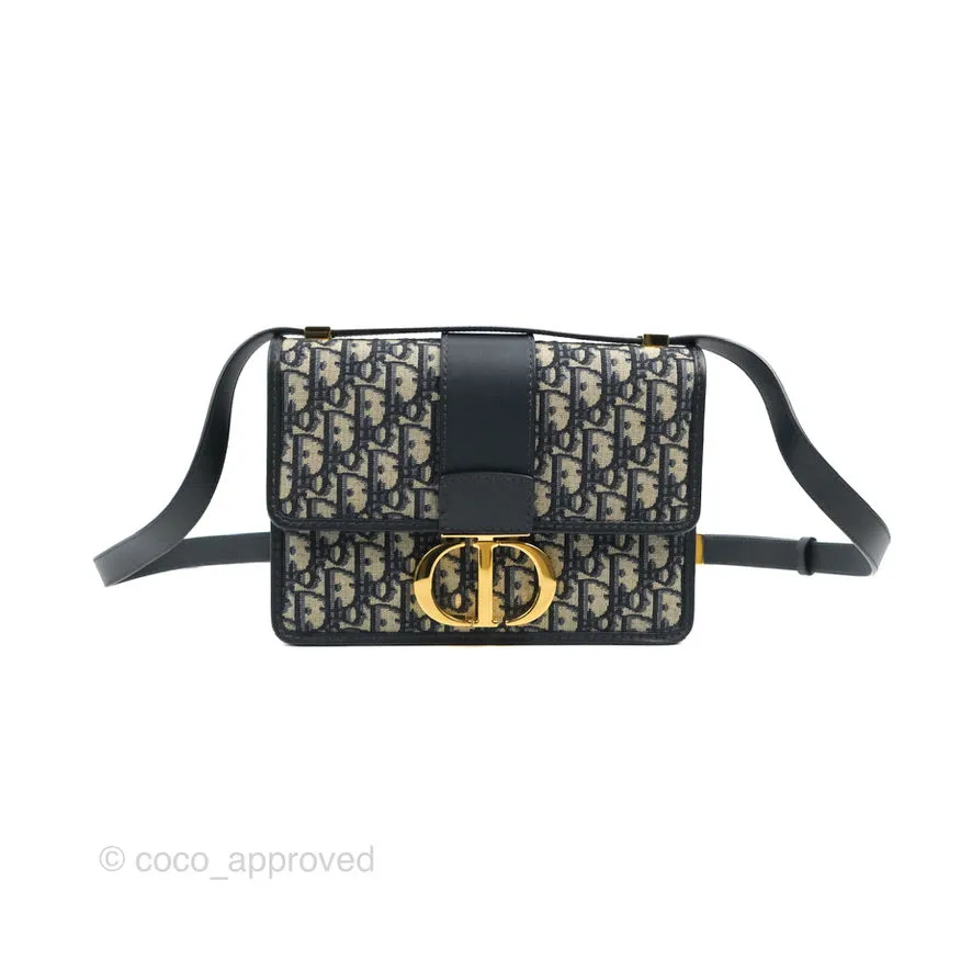 Dior 30 Montaigne Bag Blue Dior Oblique Jacquard