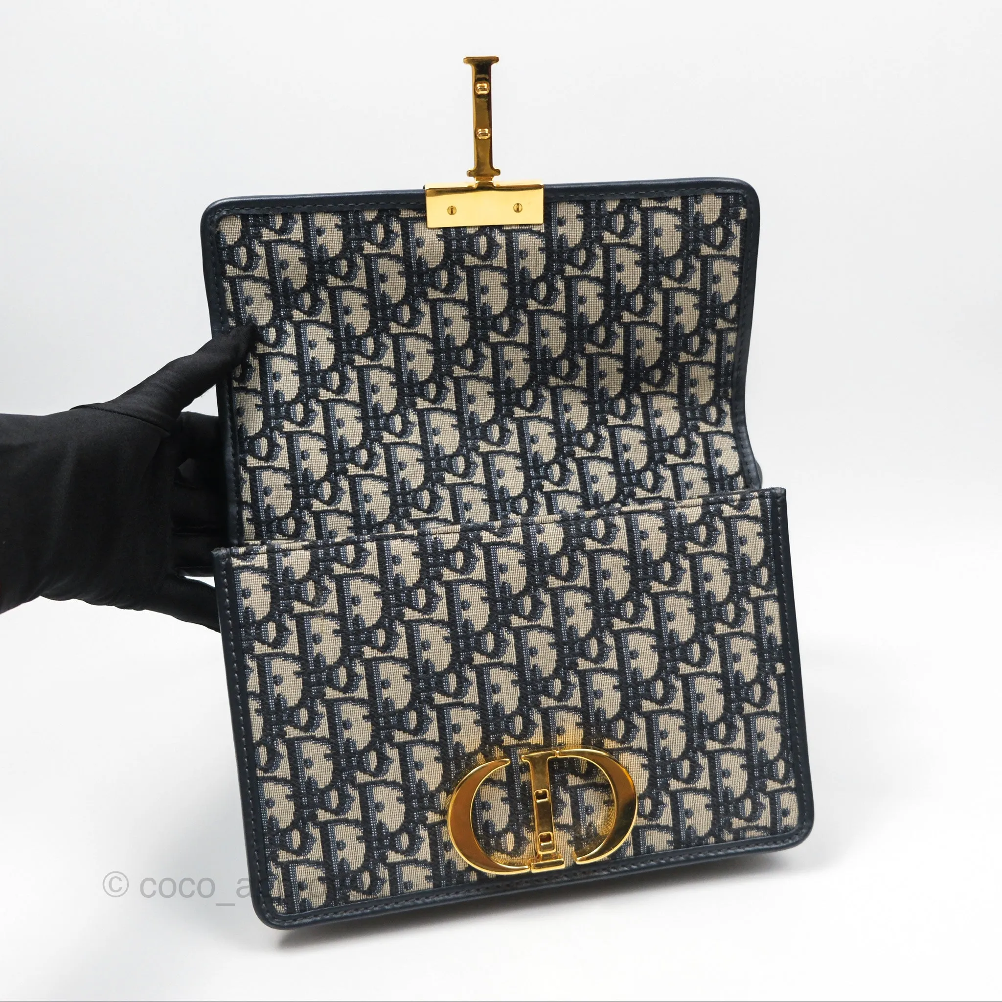 Dior 30 Montaigne Bag Blue Dior Oblique Jacquard