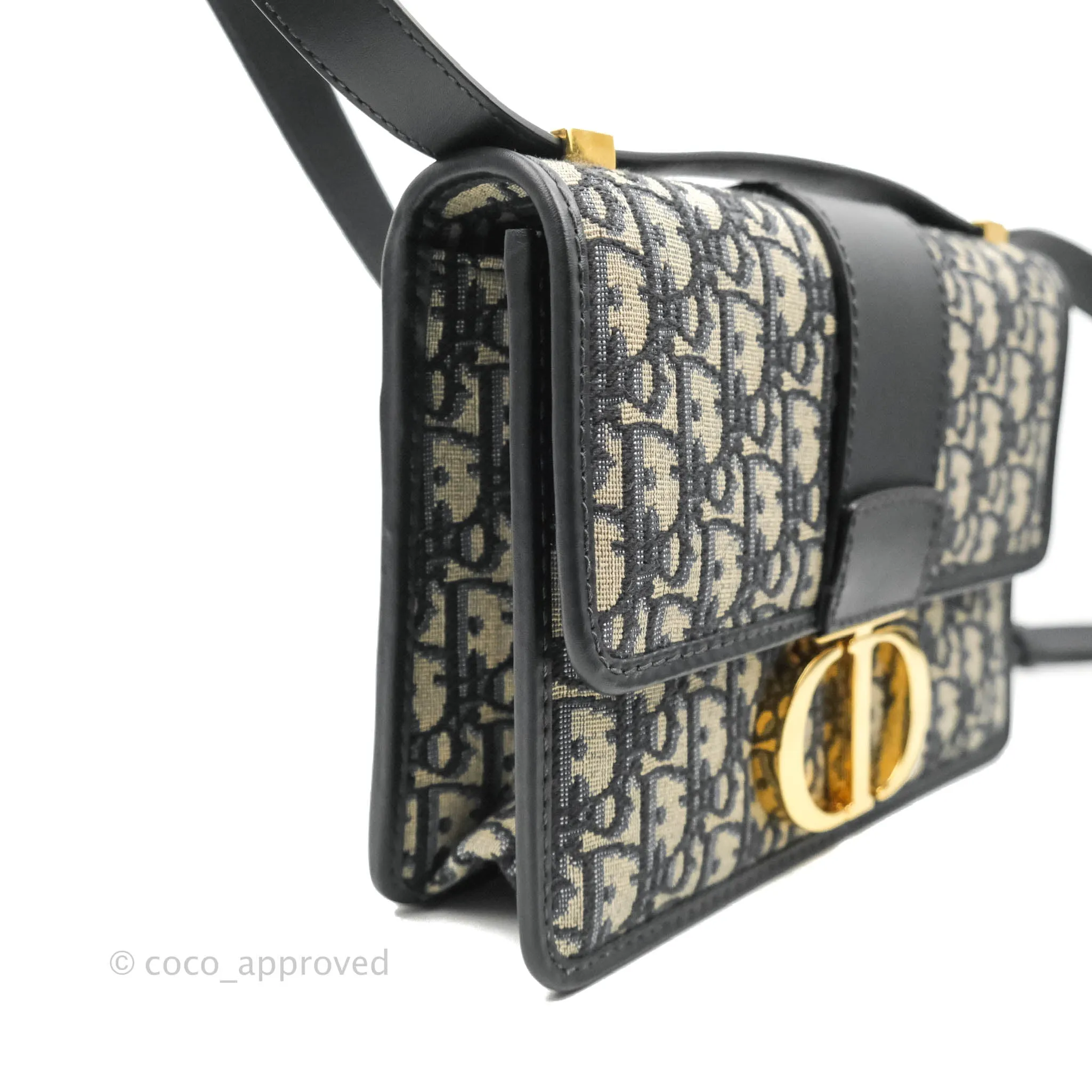 Dior 30 Montaigne Bag Blue Dior Oblique Jacquard