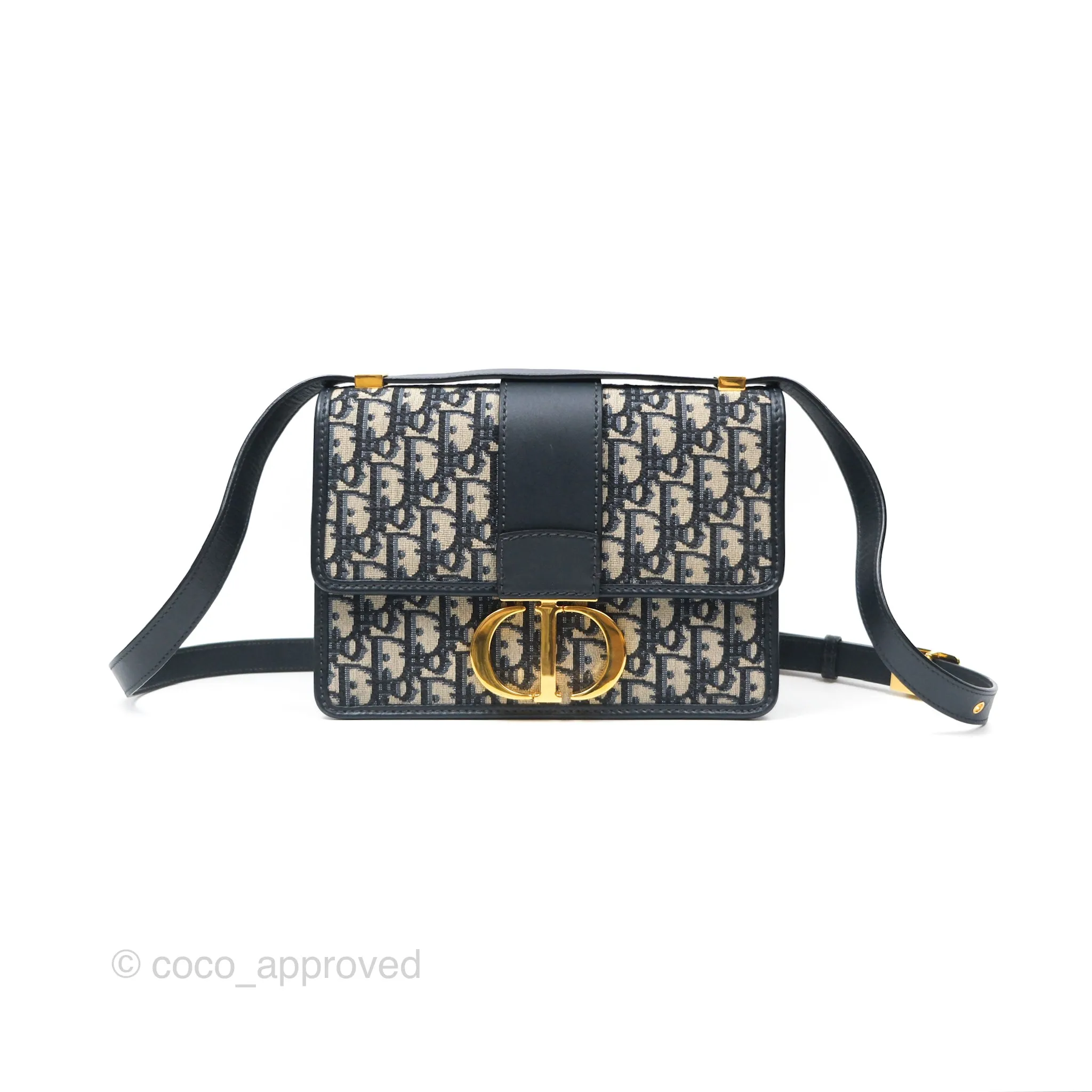 Dior 30 Montaigne Bag Blue Dior Oblique Jacquard