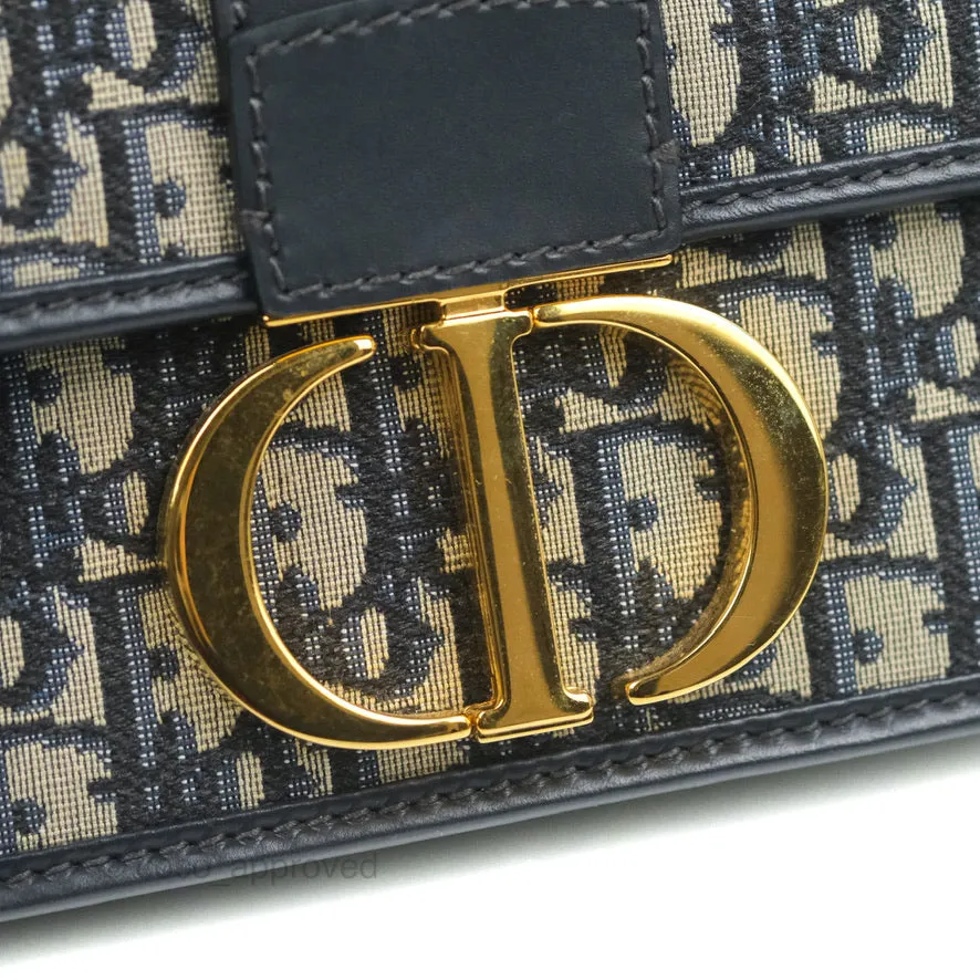 Dior 30 Montaigne Bag Blue Dior Oblique Jacquard