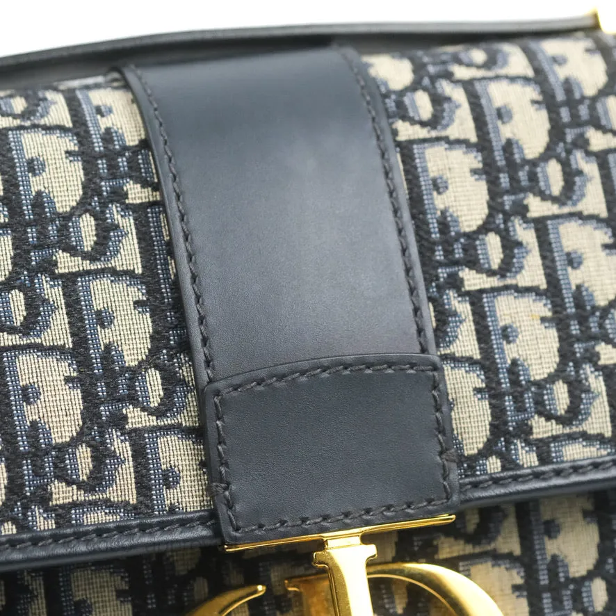 Dior 30 Montaigne Bag Blue Dior Oblique Jacquard