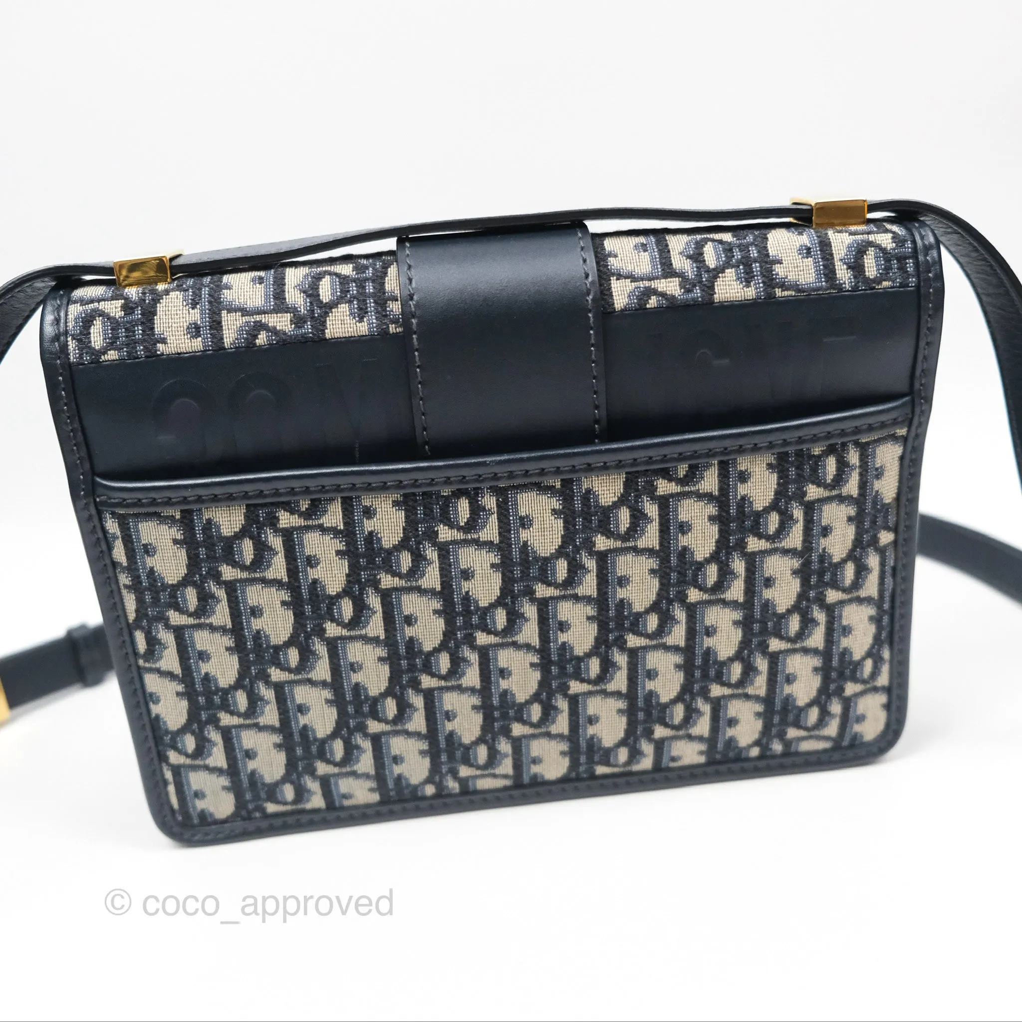 Dior 30 Montaigne Bag Blue Dior Oblique Jacquard