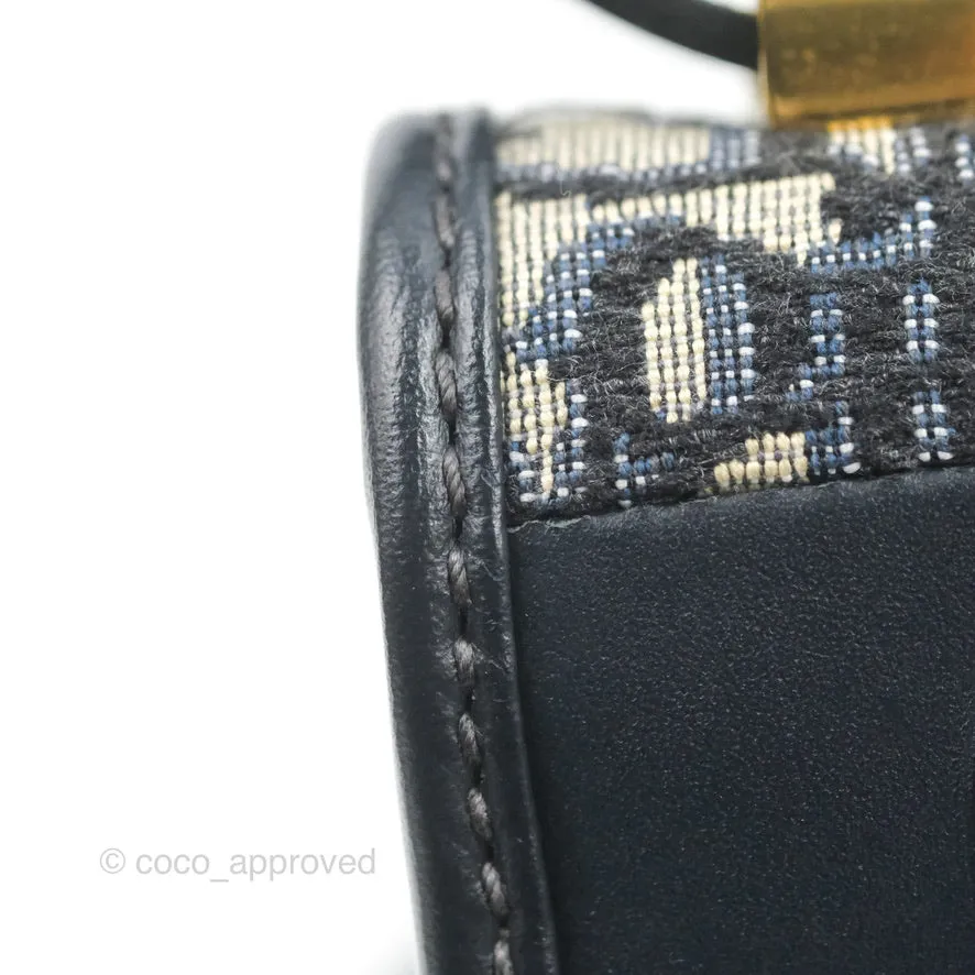 Dior 30 Montaigne Bag Blue Dior Oblique Jacquard