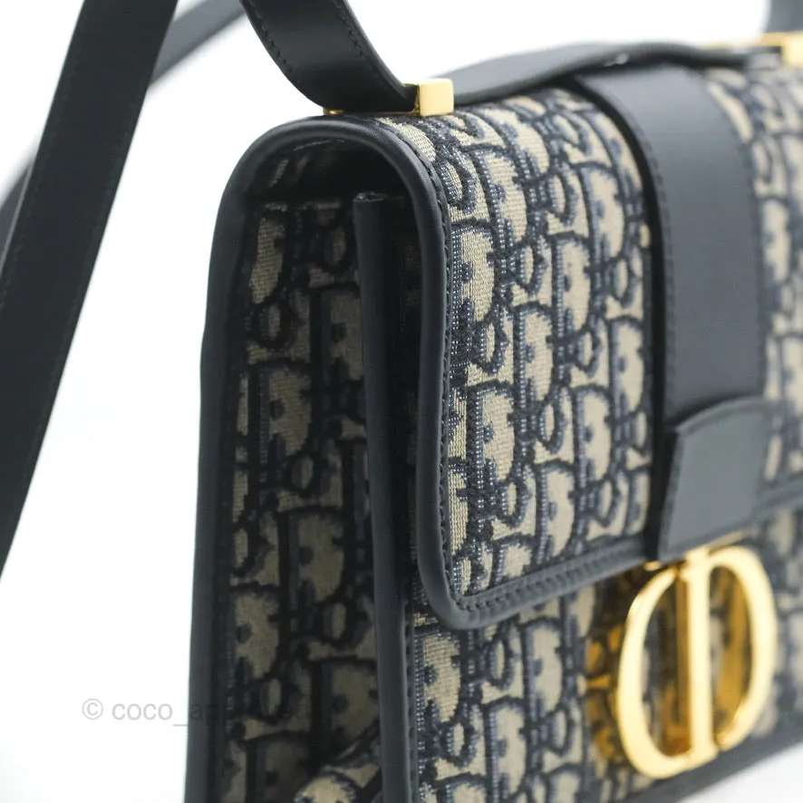 Dior 30 Montaigne Bag Blue Dior Oblique Jacquard