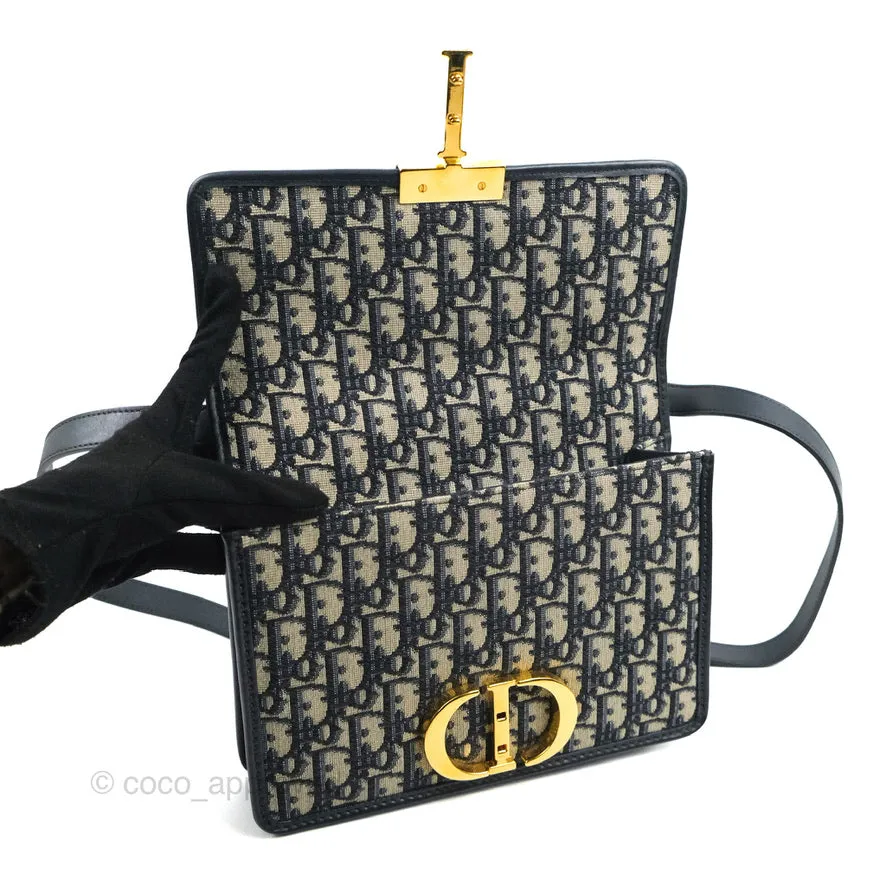 Dior 30 Montaigne Bag Blue Dior Oblique Jacquard