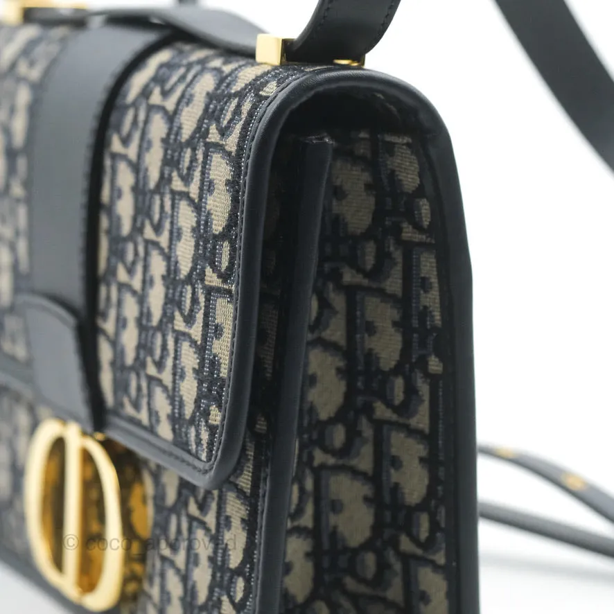 Dior 30 Montaigne Bag Blue Dior Oblique Jacquard