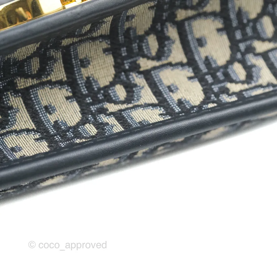 Dior 30 Montaigne Bag Blue Dior Oblique Jacquard