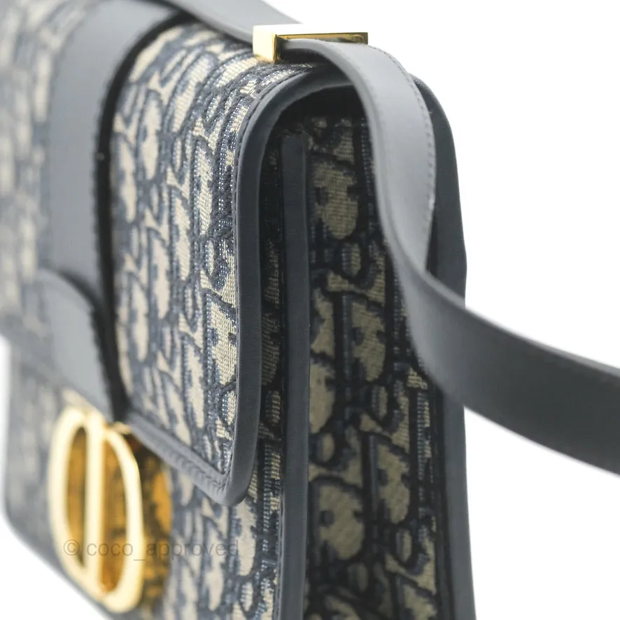 Dior 30 Montaigne Bag Blue Dior Oblique Jacquard