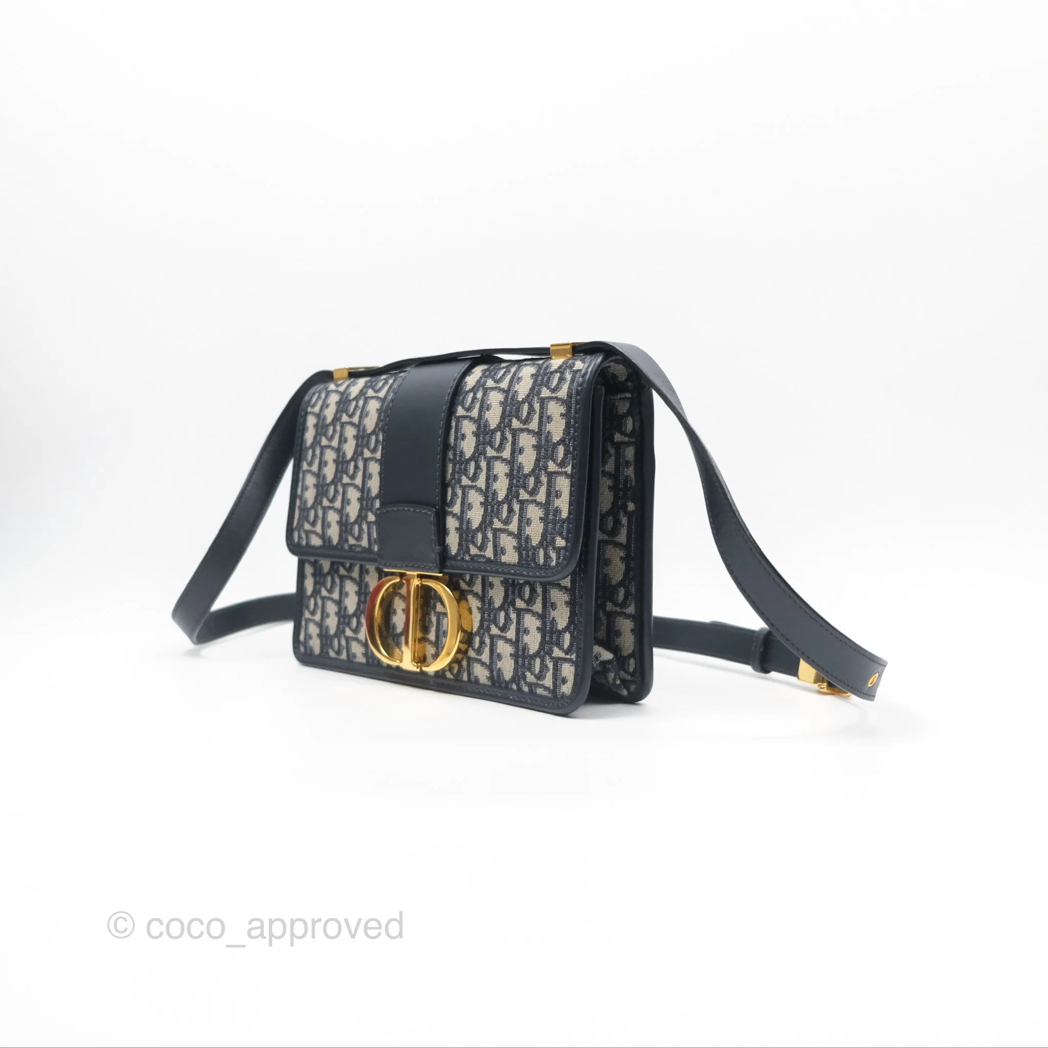 Dior 30 Montaigne Bag Blue Dior Oblique Jacquard