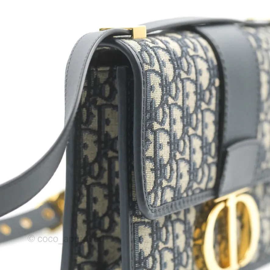 Dior 30 Montaigne Bag Blue Dior Oblique Jacquard