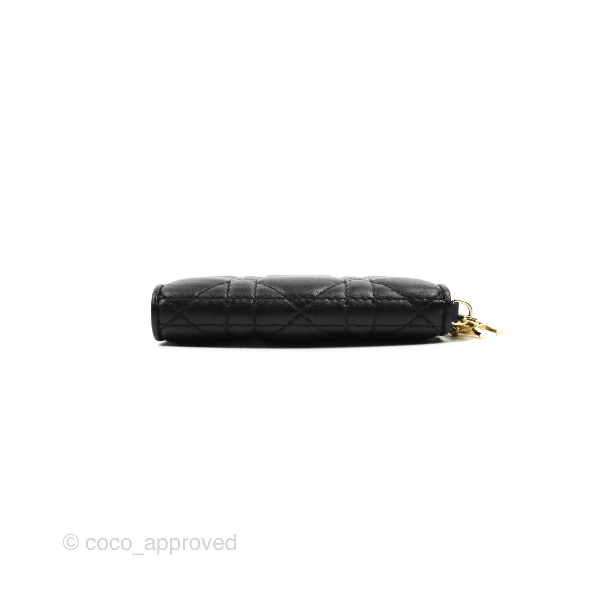 Dior Lady Dior Flap Card Holder Black Cannage Lambskin
