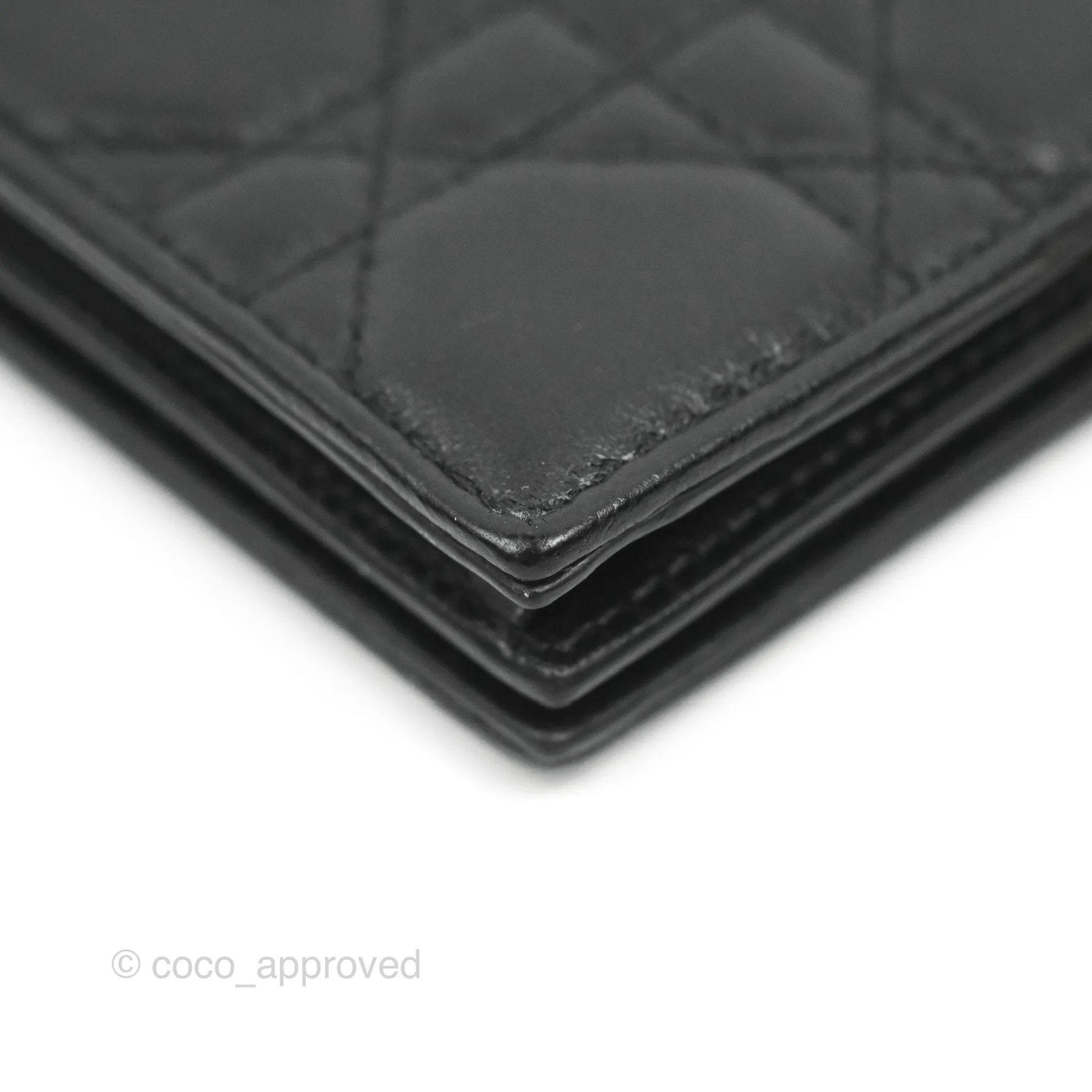 Dior Lady Dior Flap Card Holder Black Cannage Lambskin