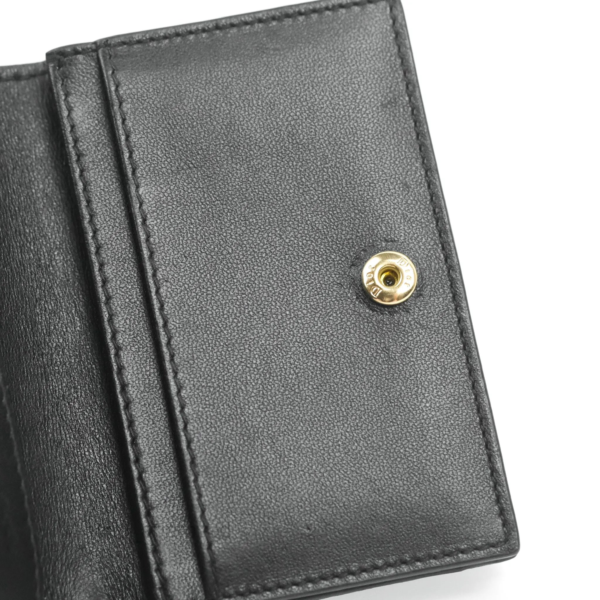 Dior Lady Dior Flap Card Holder Black Cannage Lambskin