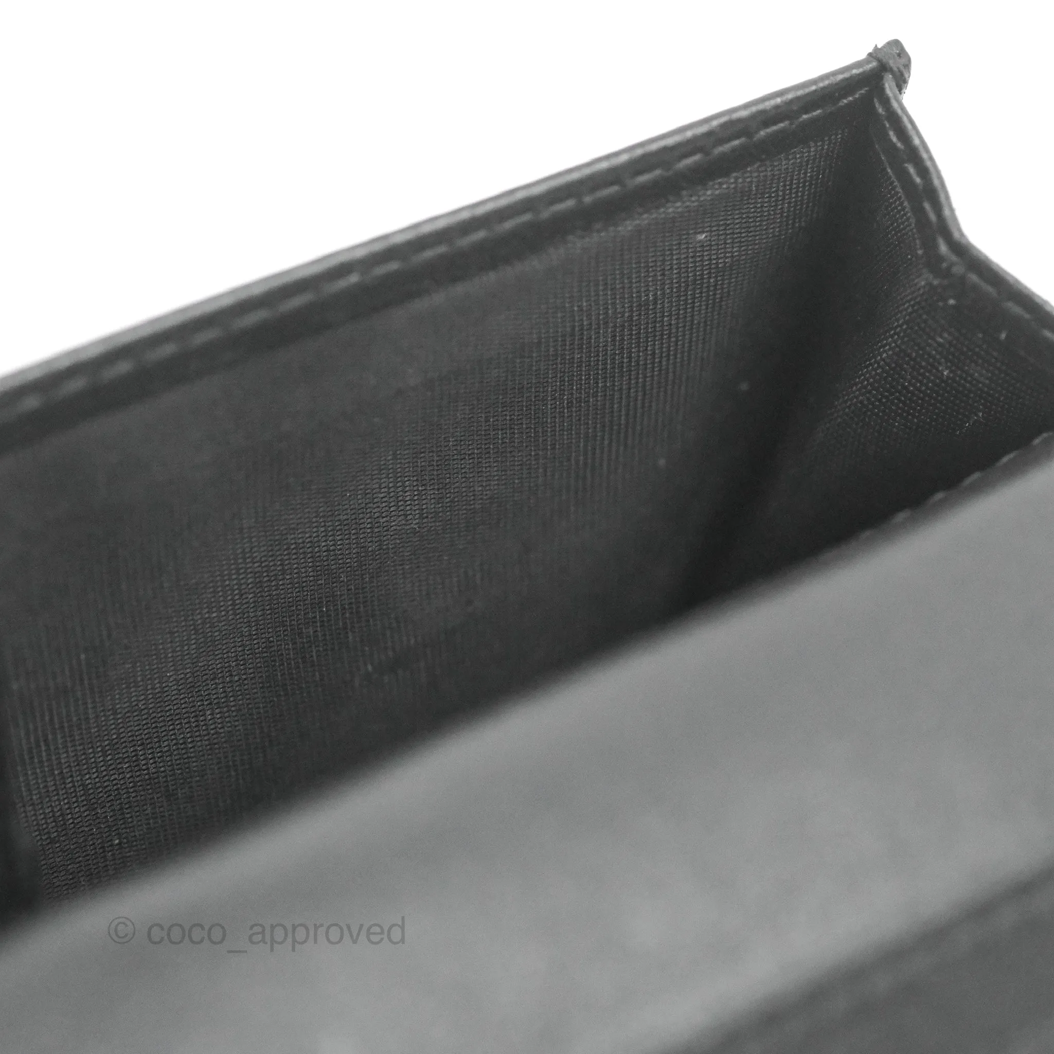 Dior Lady Dior Flap Card Holder Black Cannage Lambskin