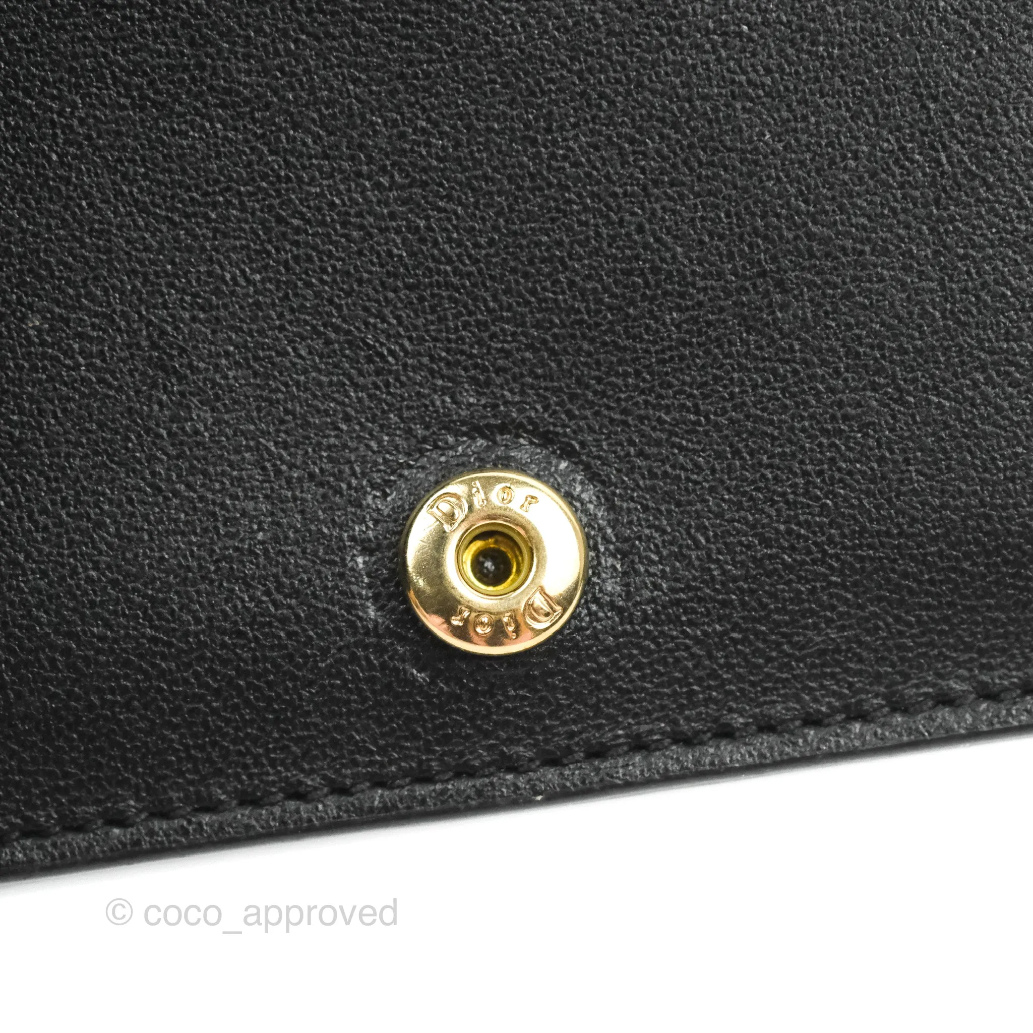 Dior Lady Dior Flap Card Holder Black Cannage Lambskin