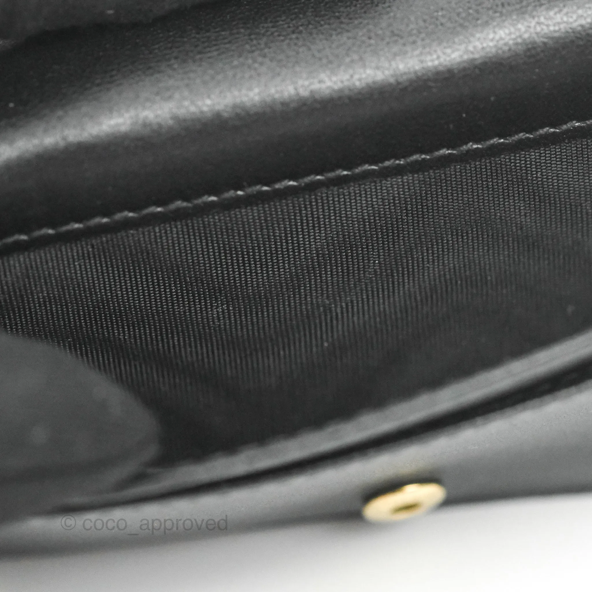 Dior Lady Dior Flap Card Holder Black Cannage Lambskin