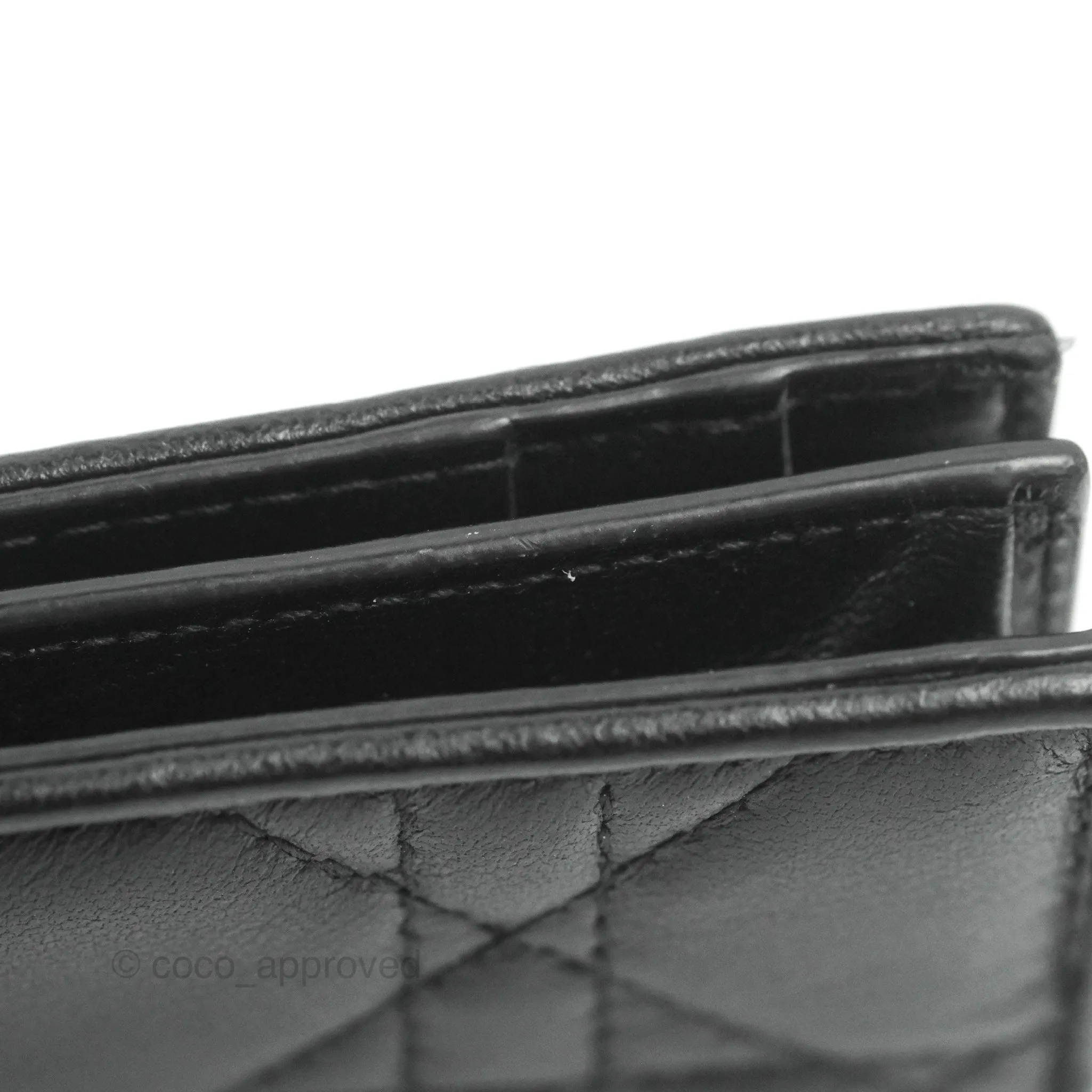 Dior Lady Dior Flap Card Holder Black Cannage Lambskin