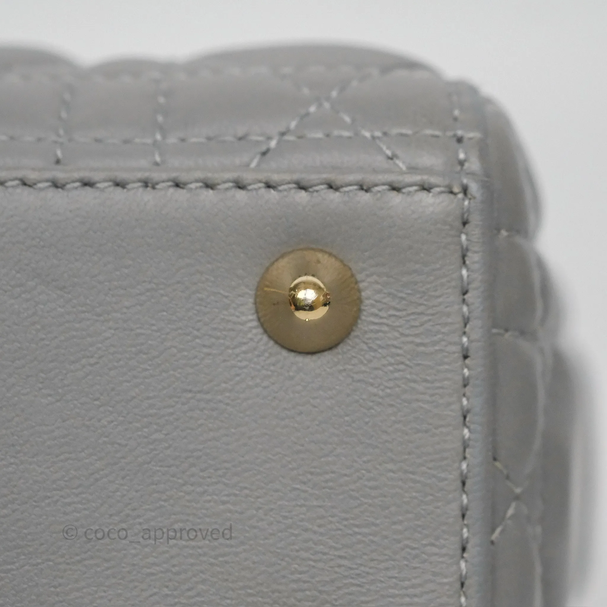 Dior Lady Dior My ABCDior Grey Lambskin Cannage