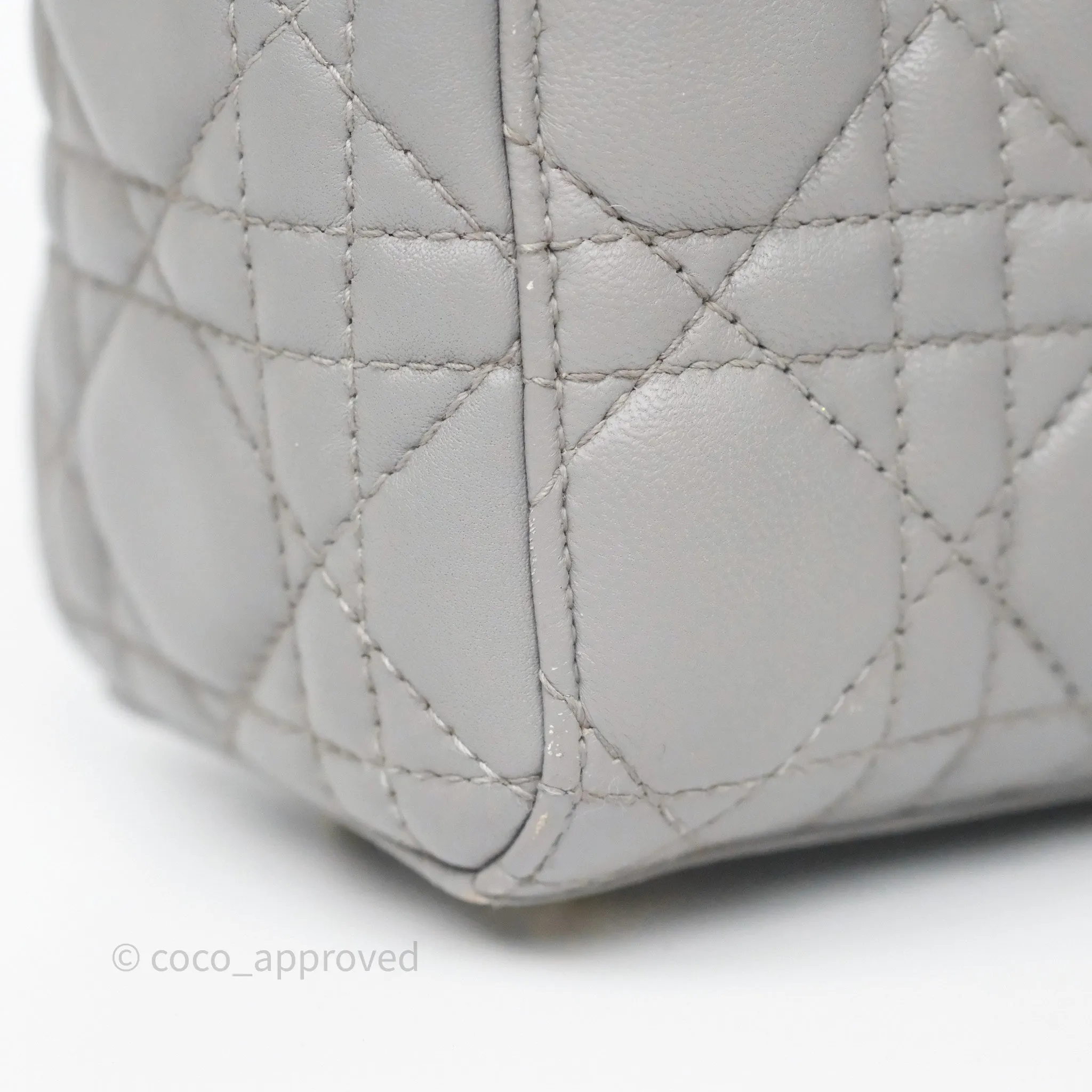 Dior Lady Dior My ABCDior Grey Lambskin Cannage