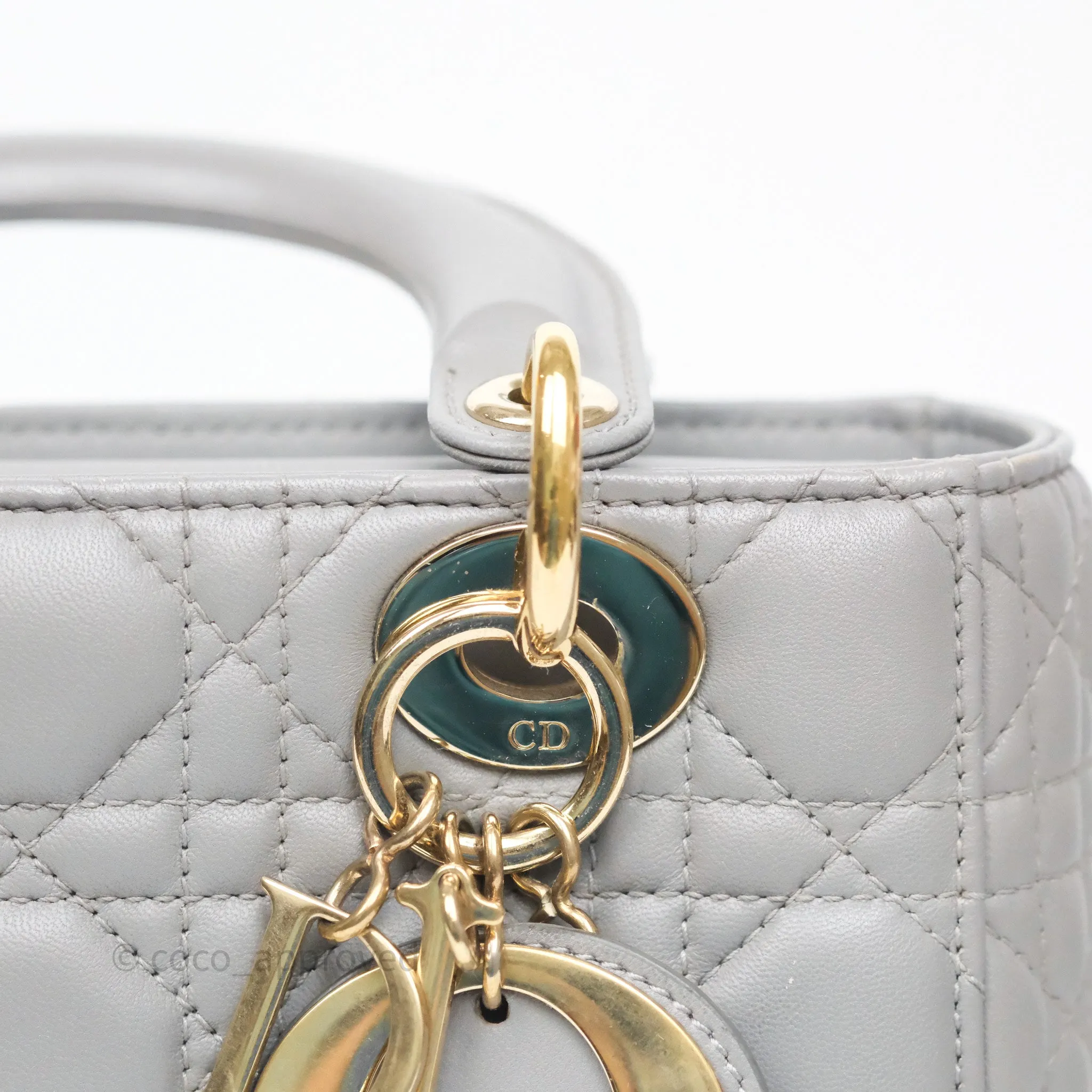 Dior Lady Dior My ABCDior Grey Lambskin Cannage