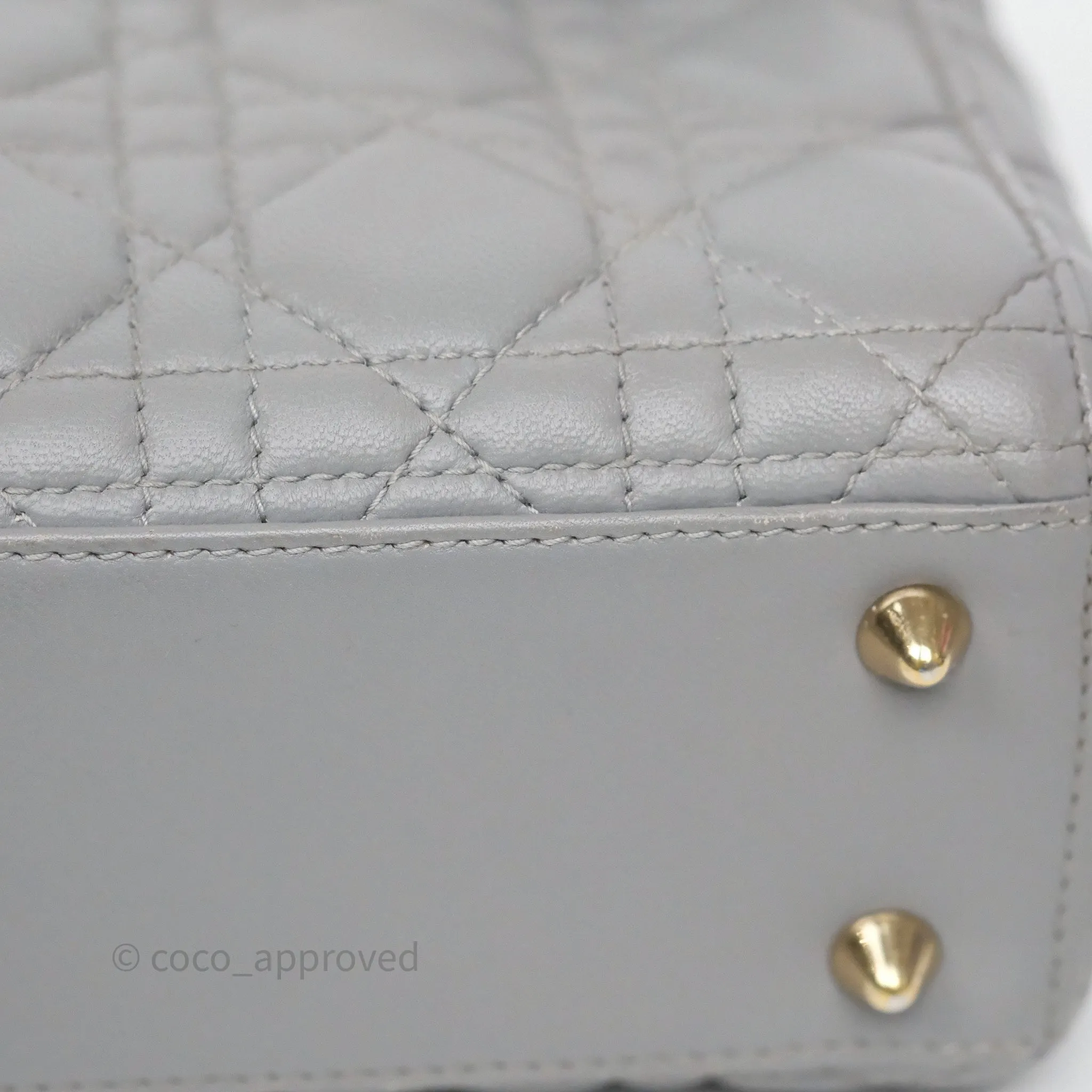 Dior Lady Dior My ABCDior Grey Lambskin Cannage