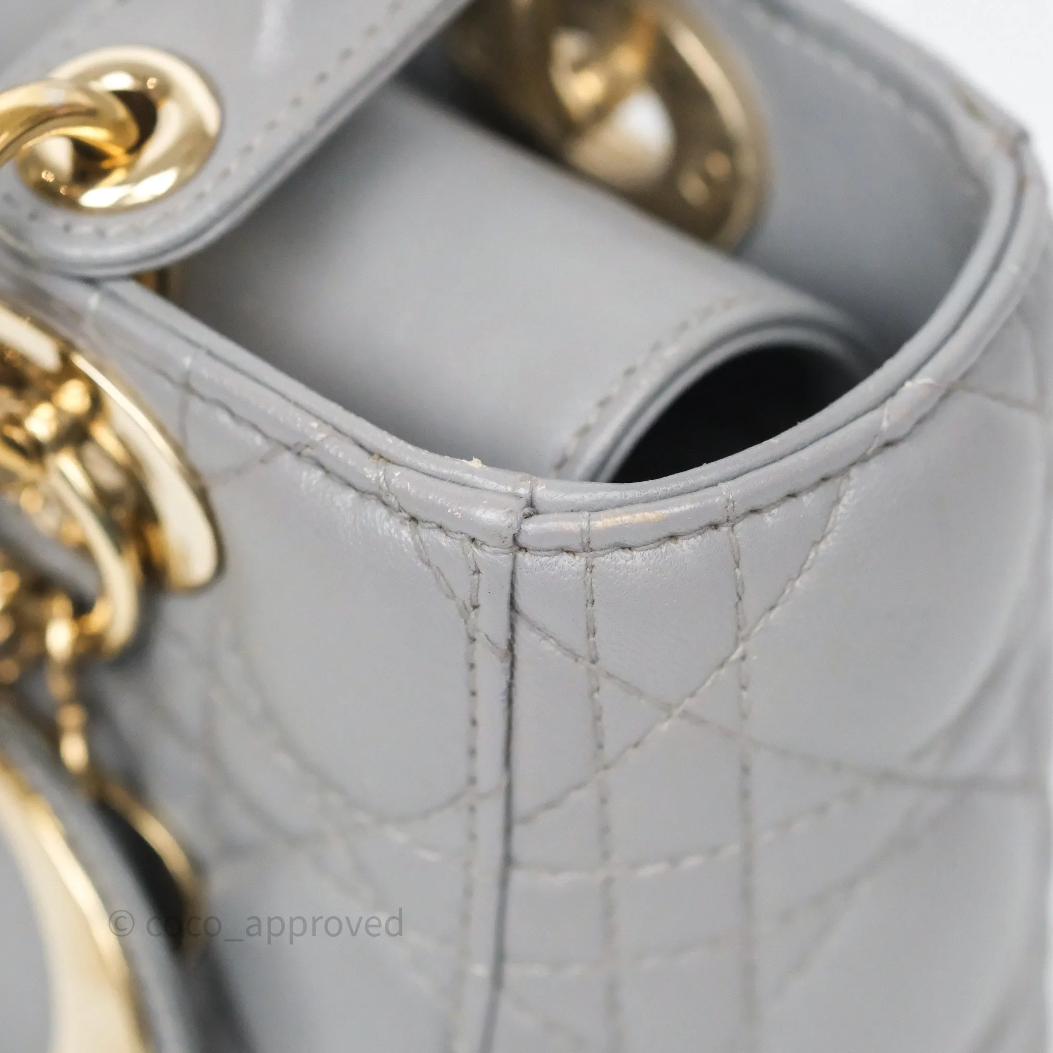 Dior Lady Dior My ABCDior Grey Lambskin Cannage