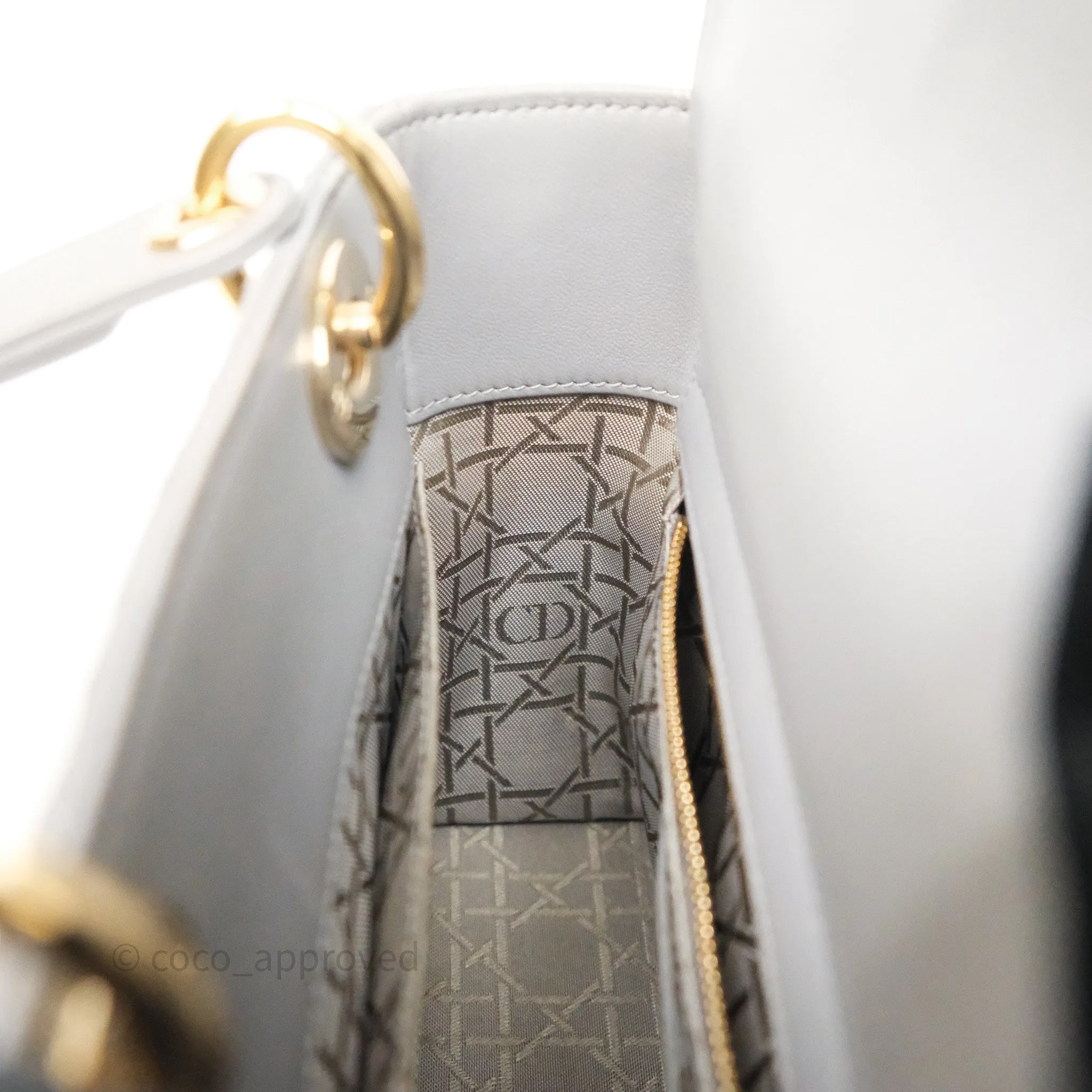 Dior Lady Dior My ABCDior Grey Lambskin Cannage