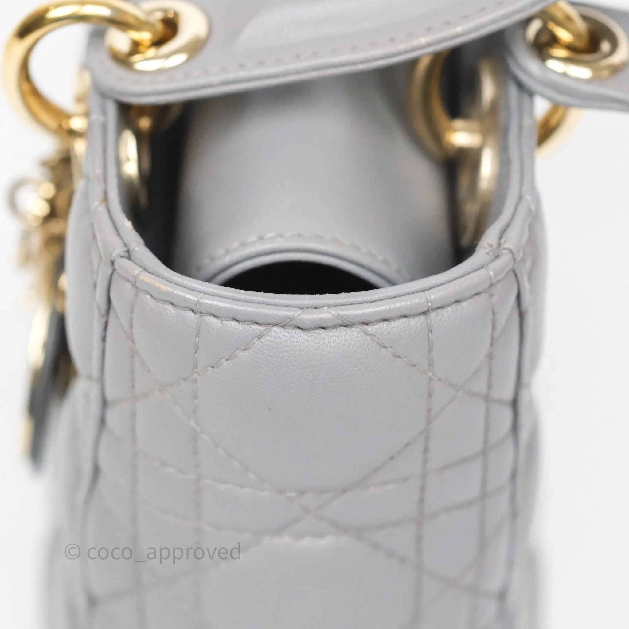 Dior Lady Dior My ABCDior Grey Lambskin Cannage