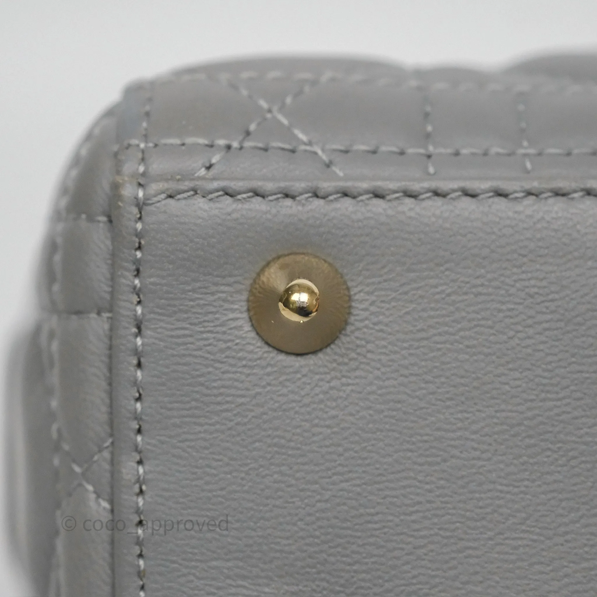 Dior Lady Dior My ABCDior Grey Lambskin Cannage