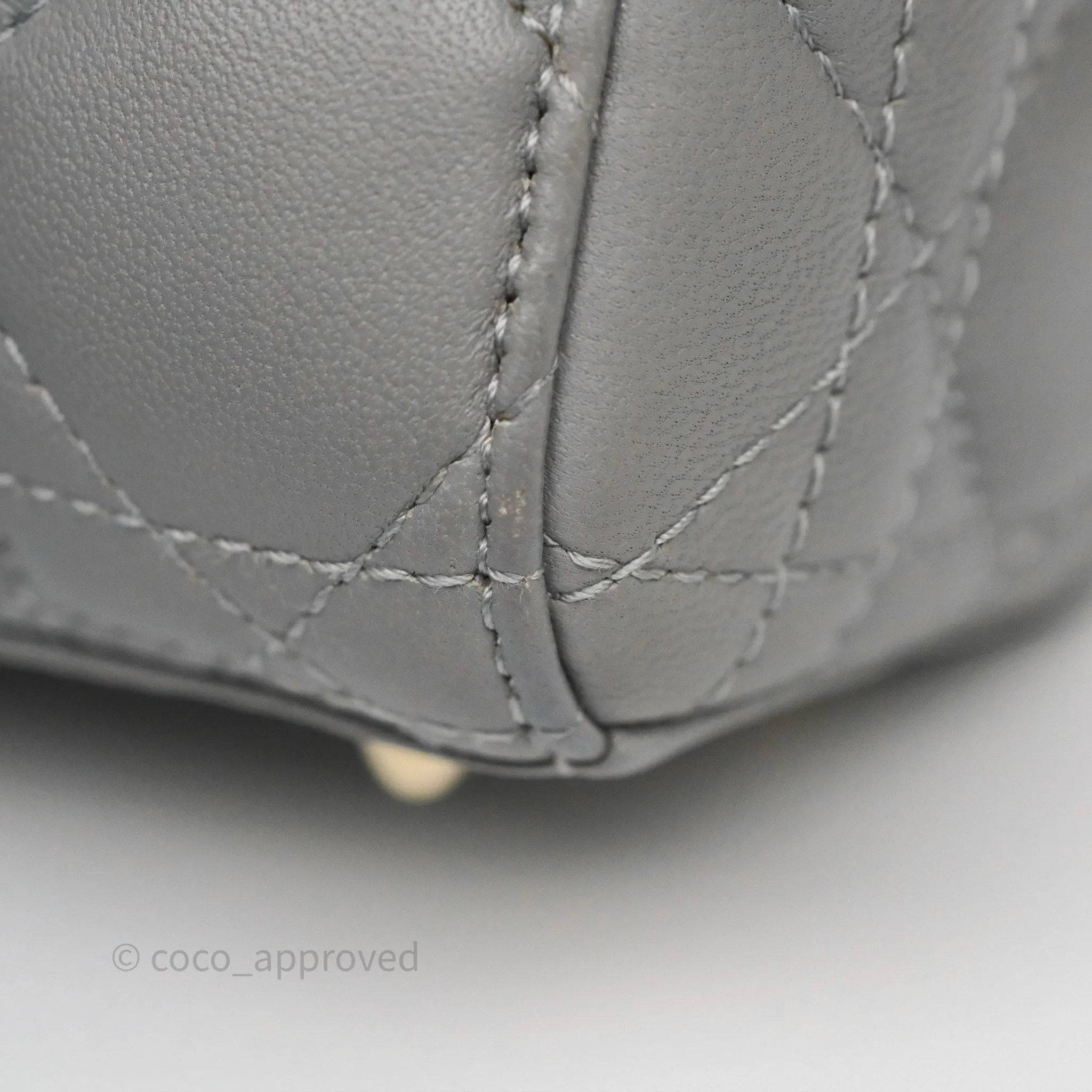 Dior Lady Dior My ABCDior Grey Lambskin Cannage