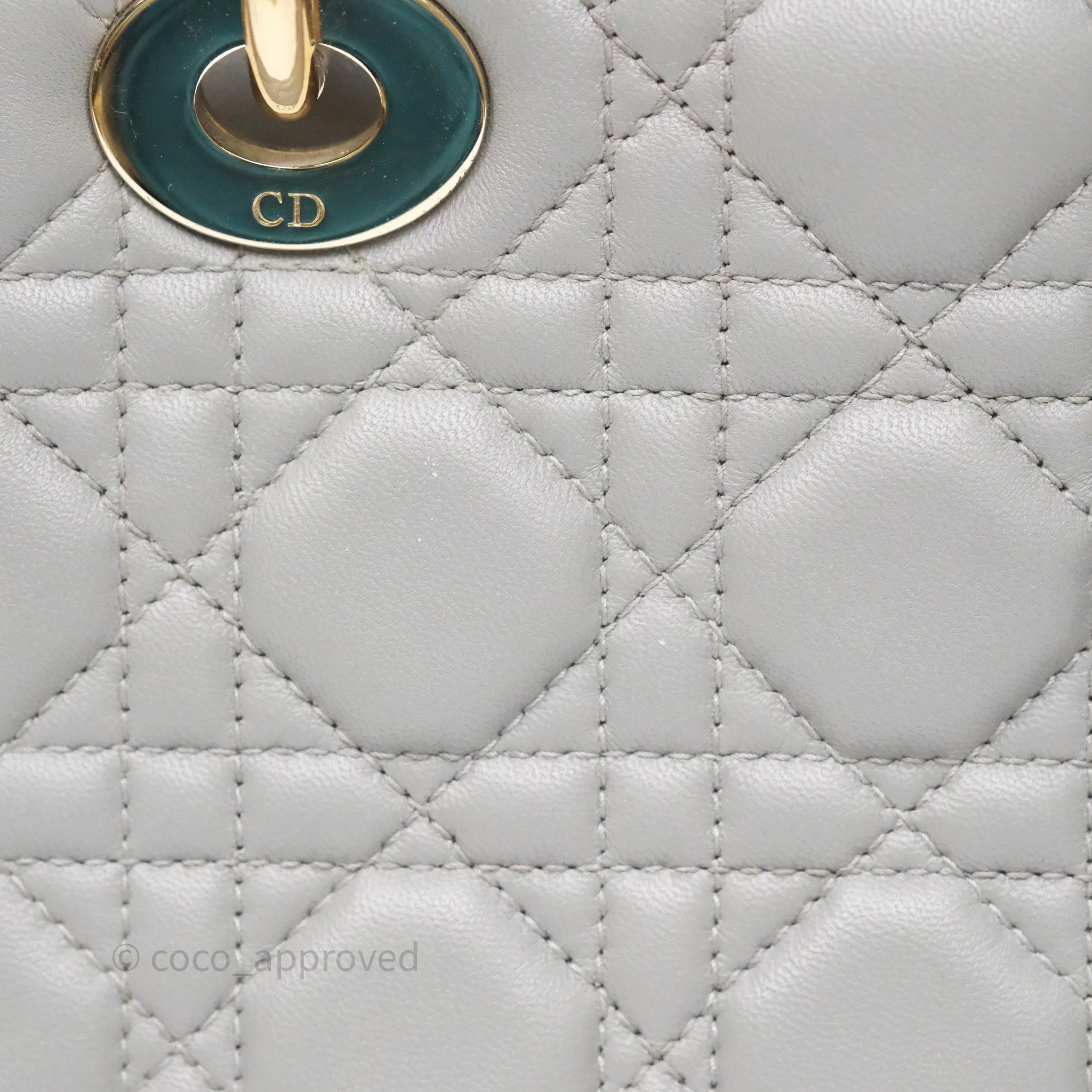 Dior Lady Dior My ABCDior Grey Lambskin Cannage