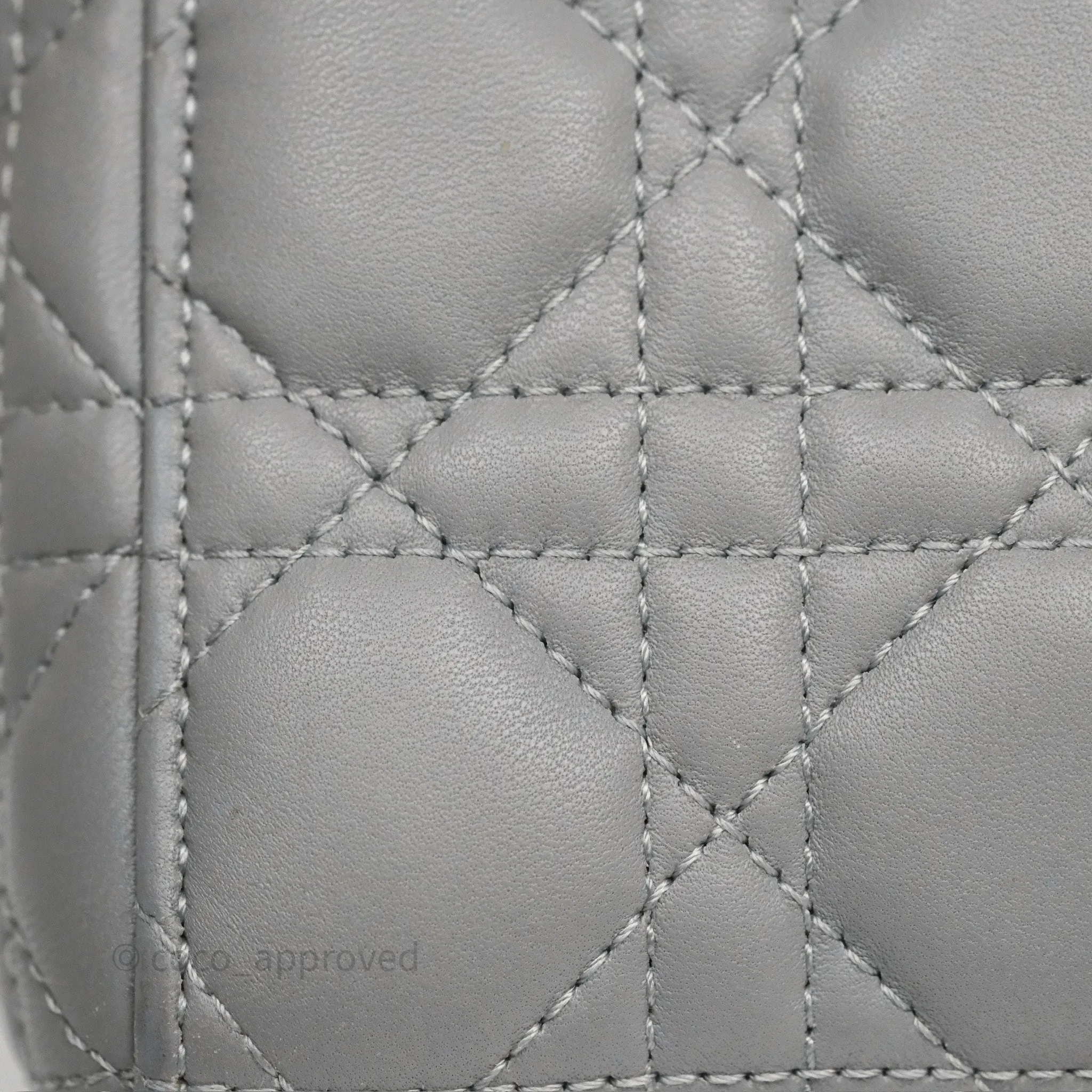 Dior Lady Dior My ABCDior Grey Lambskin Cannage