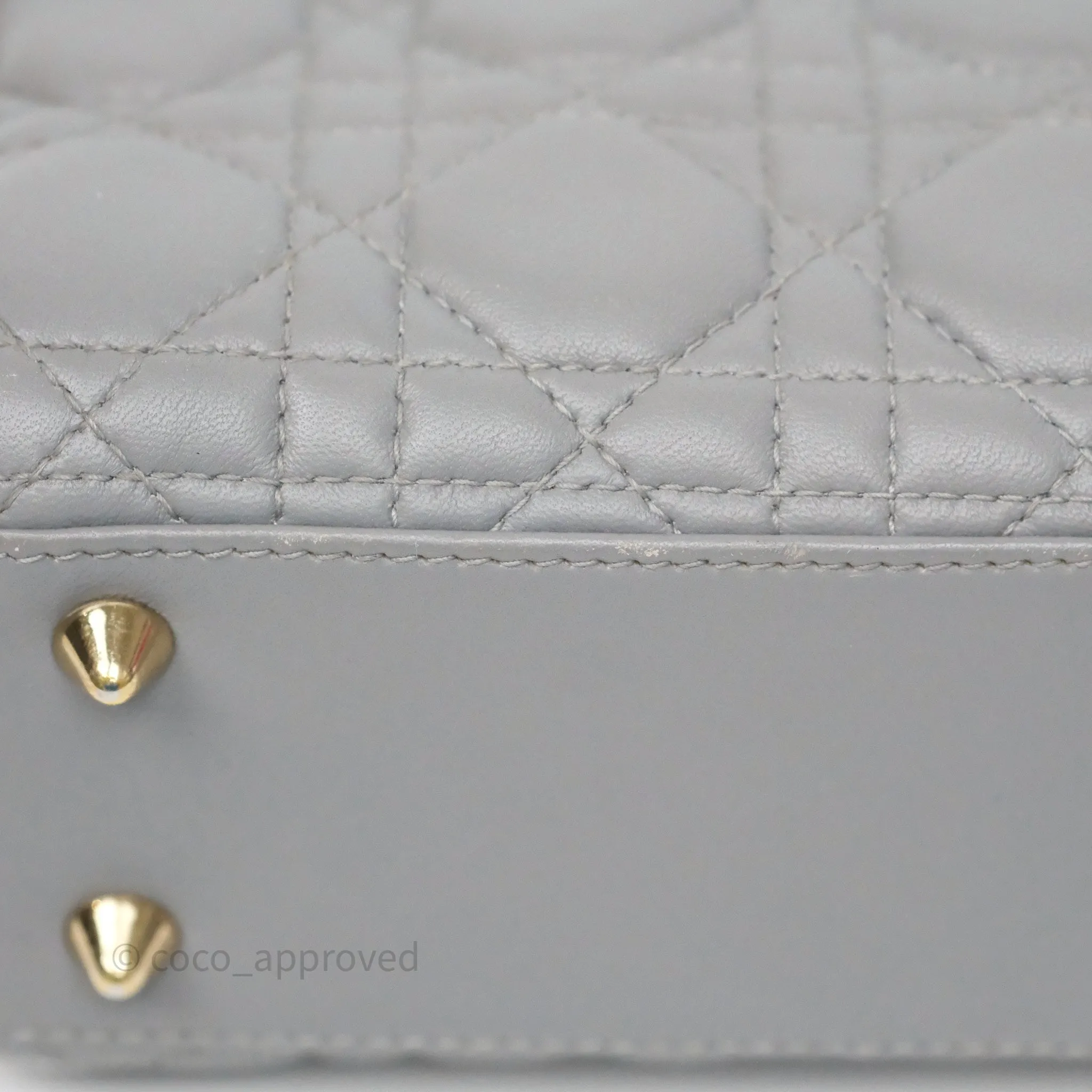 Dior Lady Dior My ABCDior Grey Lambskin Cannage