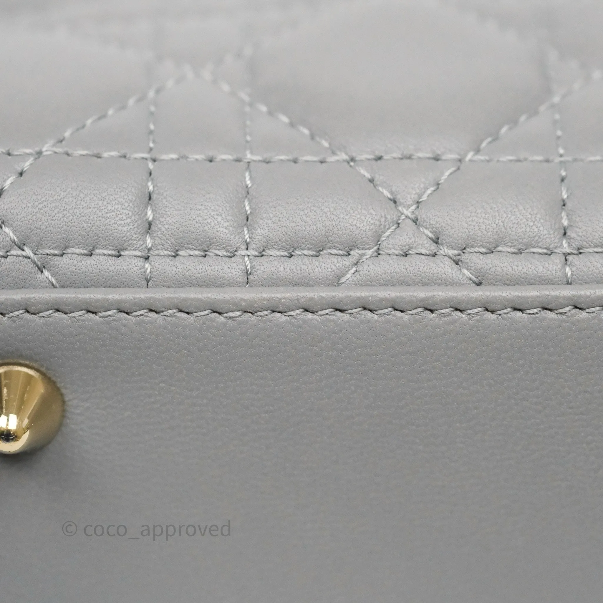 Dior Lady Dior My ABCDior Grey Lambskin Cannage