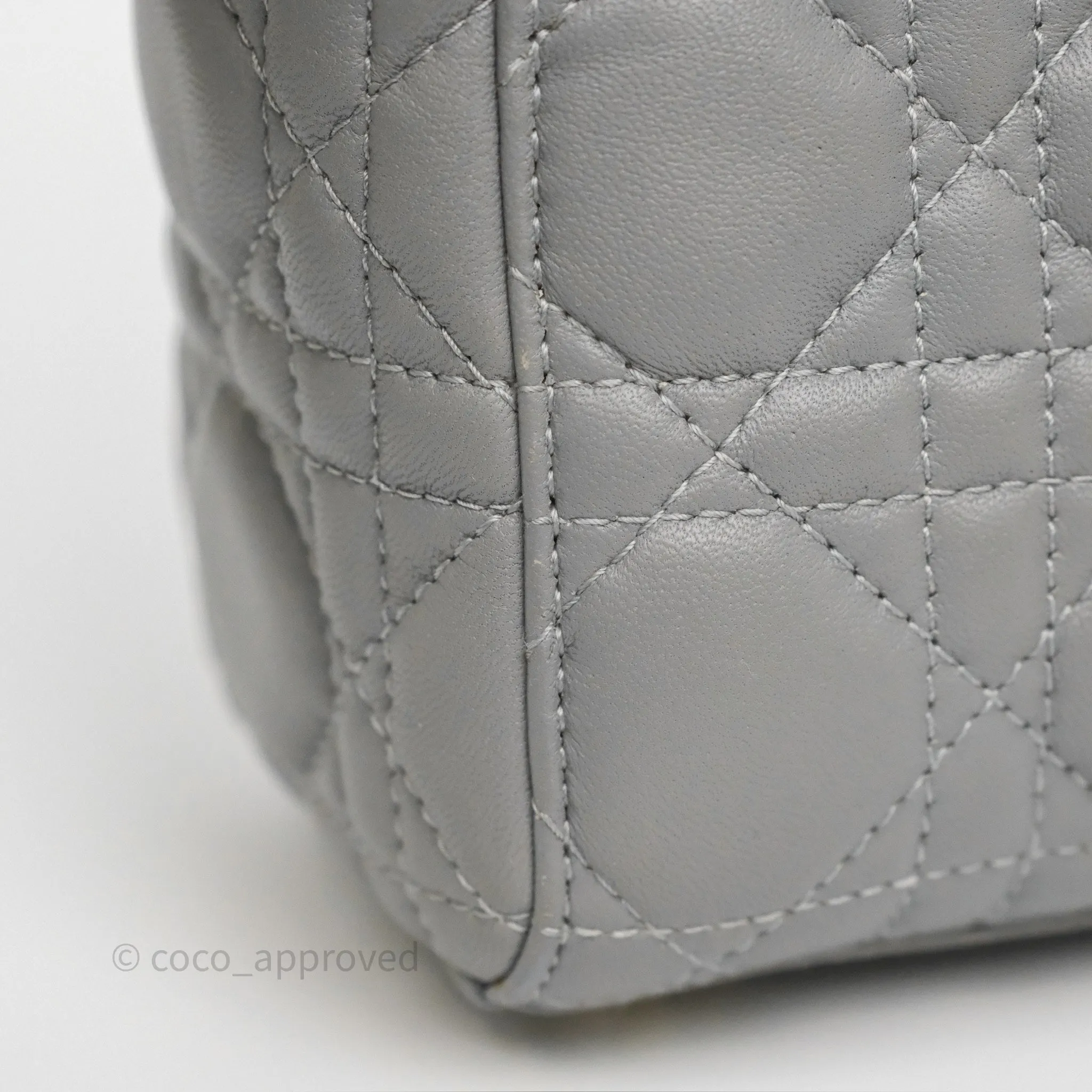 Dior Lady Dior My ABCDior Grey Lambskin Cannage