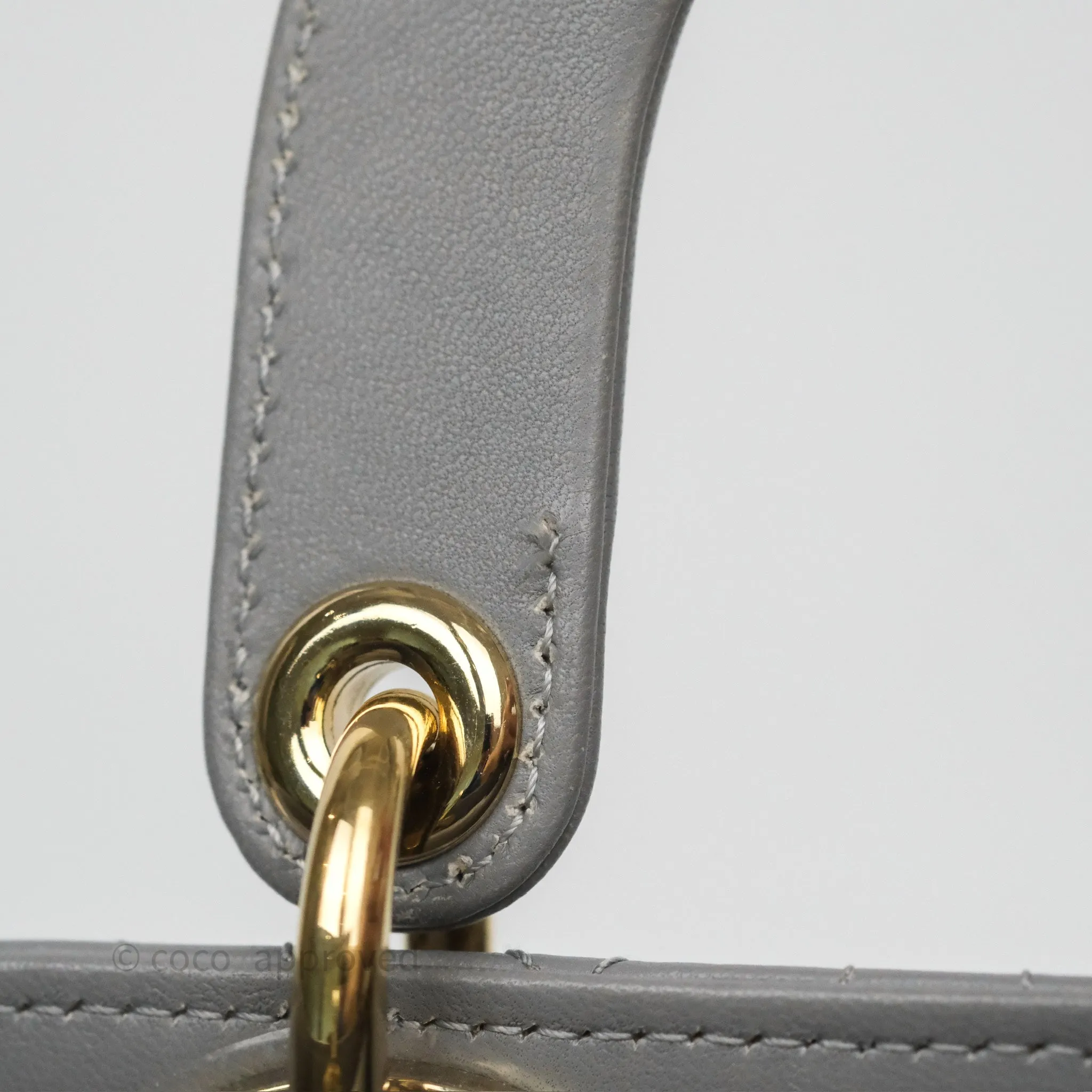 Dior Lady Dior My ABCDior Grey Lambskin Cannage