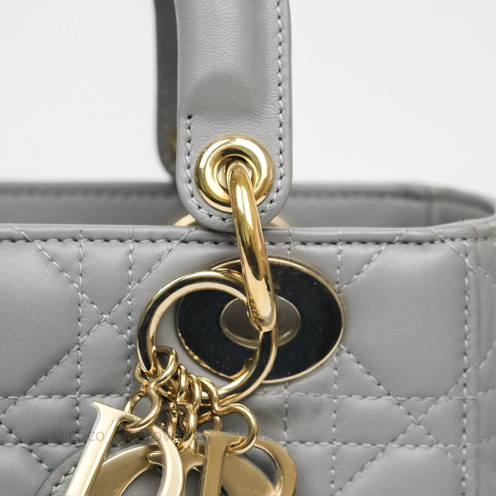 Dior Lady Dior My ABCDior Grey Lambskin Cannage