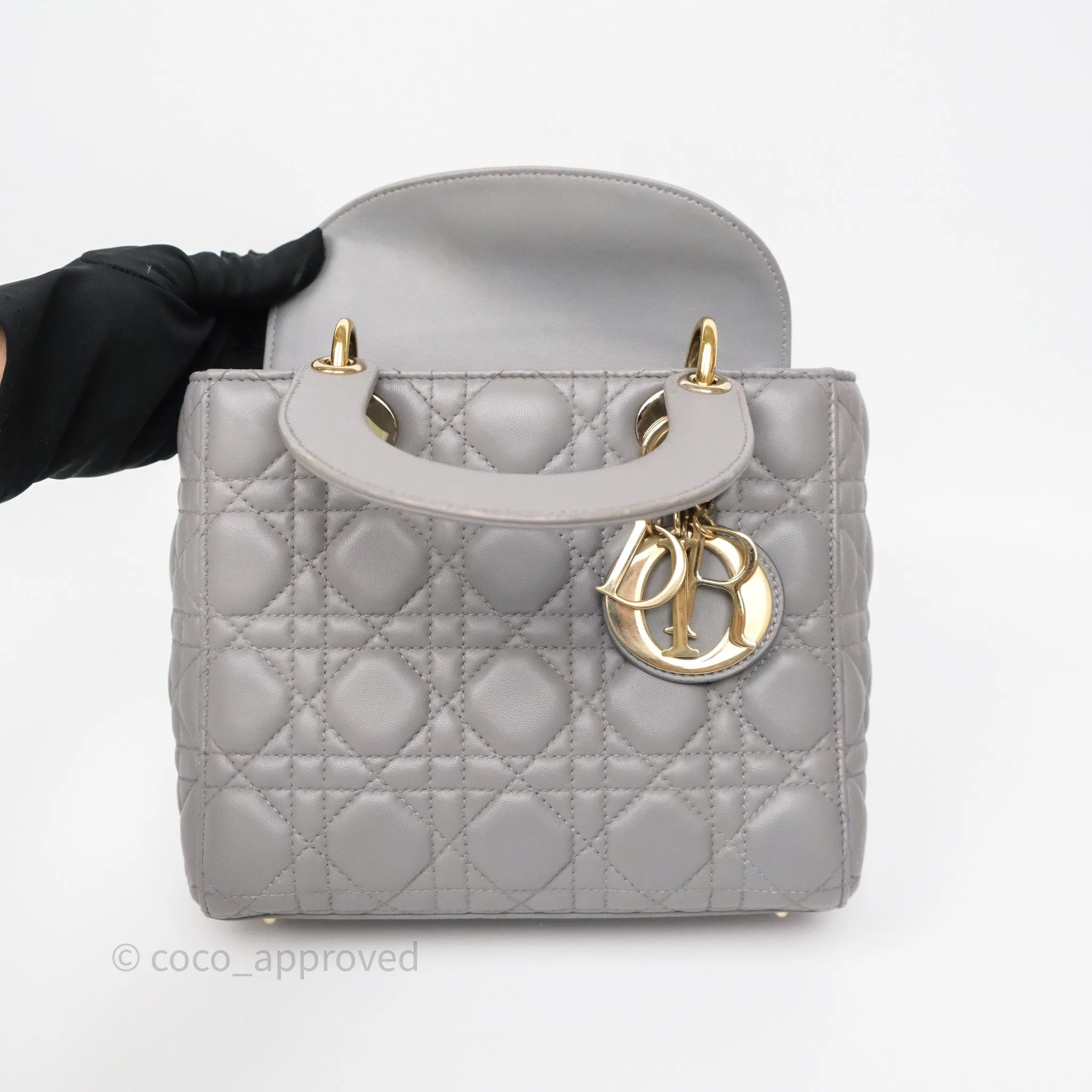 Dior Lady Dior My ABCDior Grey Lambskin Cannage