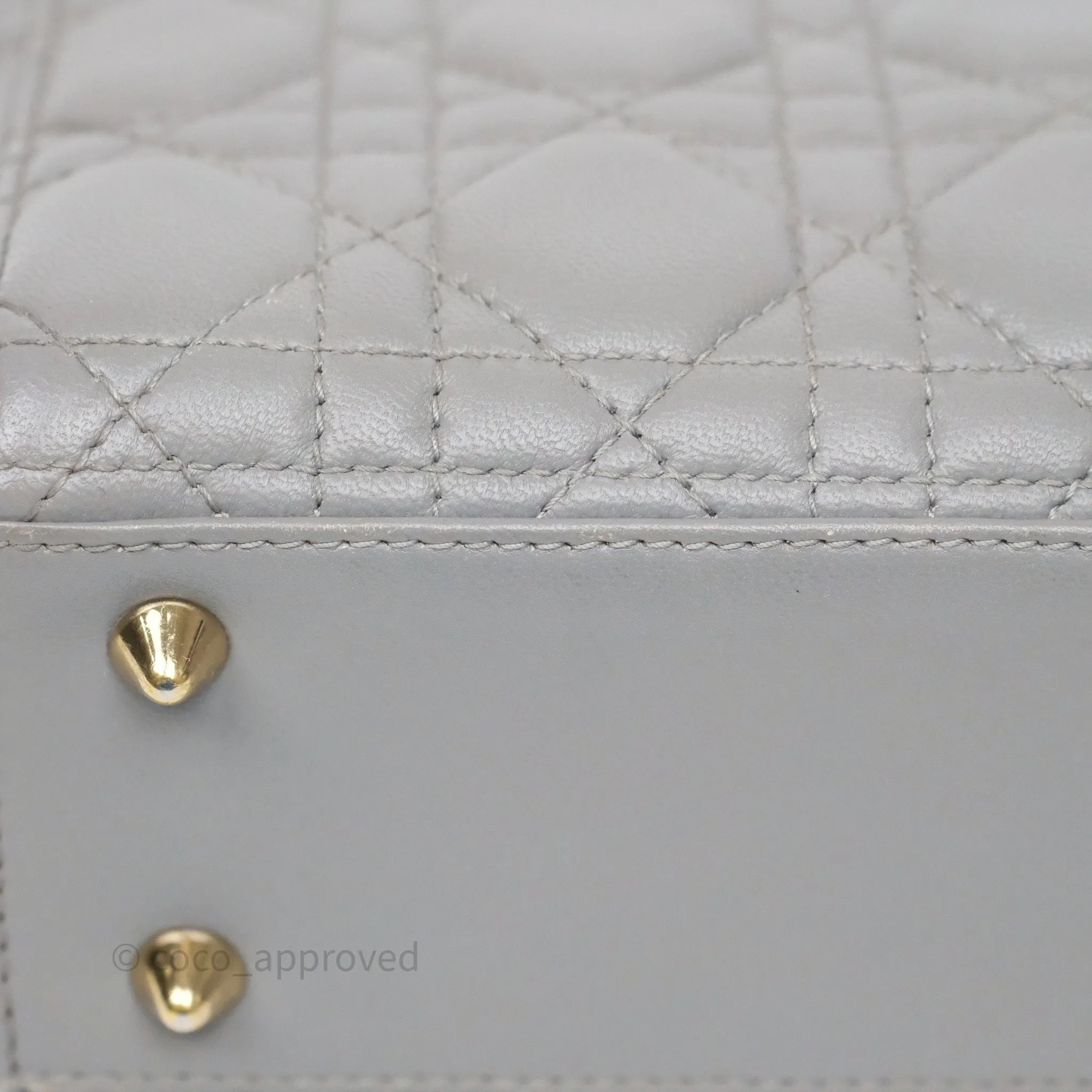 Dior Lady Dior My ABCDior Grey Lambskin Cannage