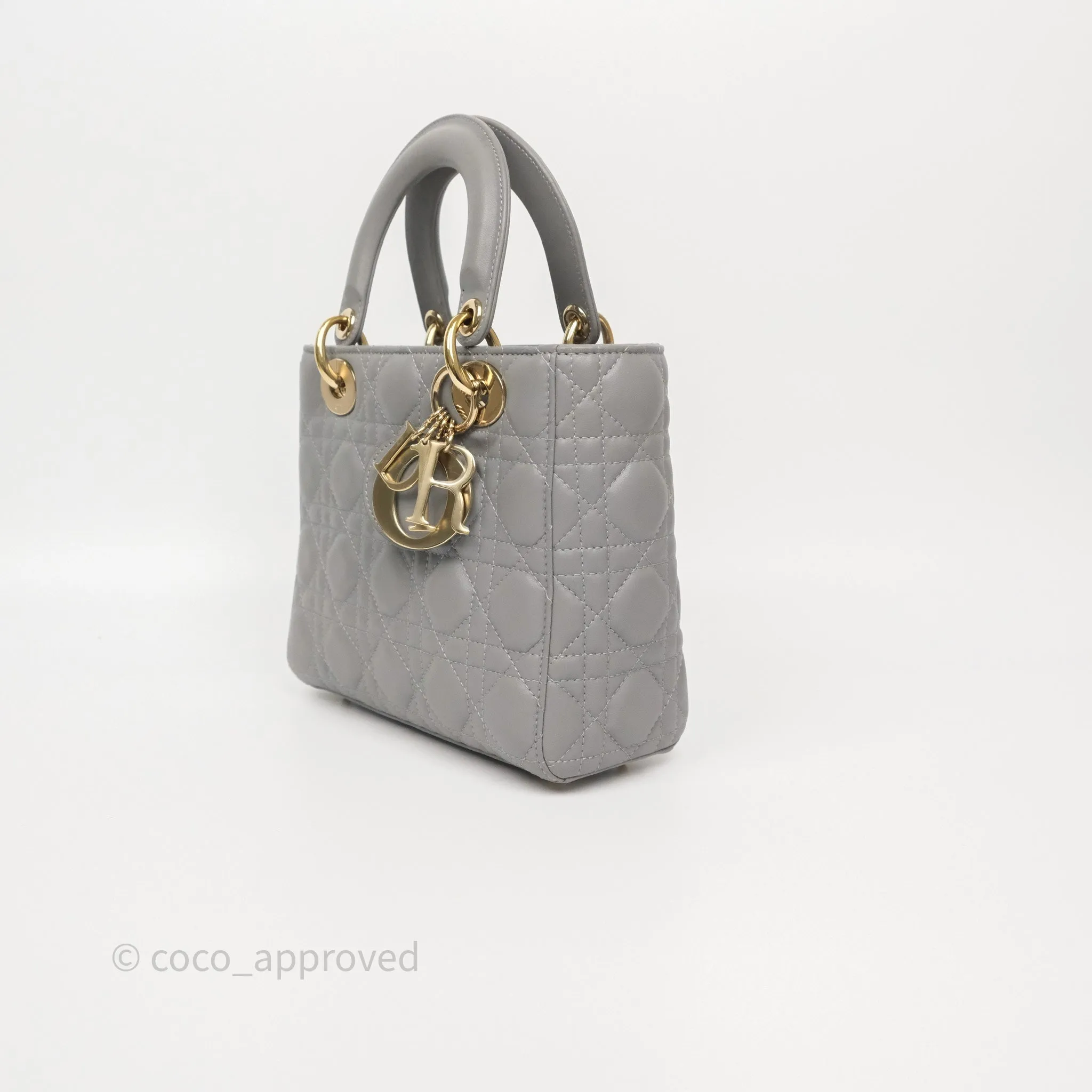 Dior Lady Dior My ABCDior Grey Lambskin Cannage