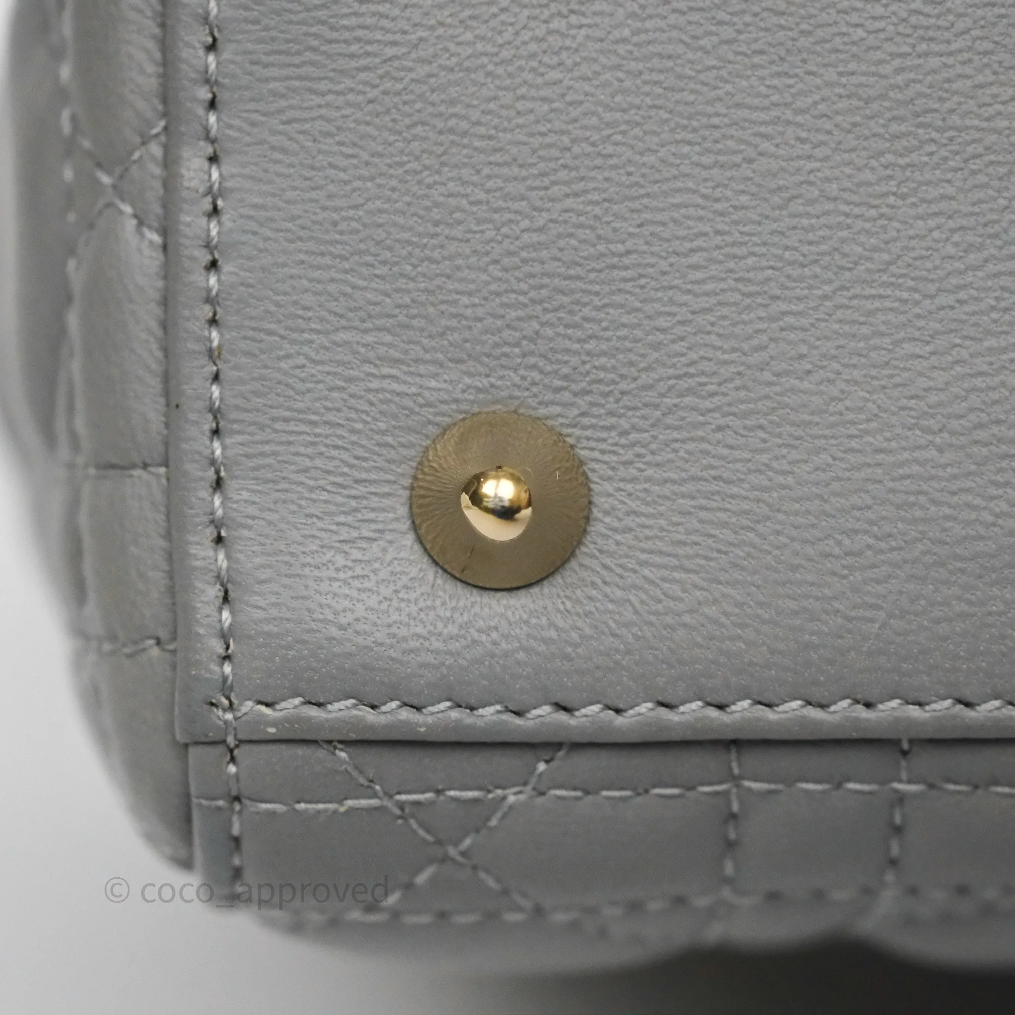 Dior Lady Dior My ABCDior Grey Lambskin Cannage
